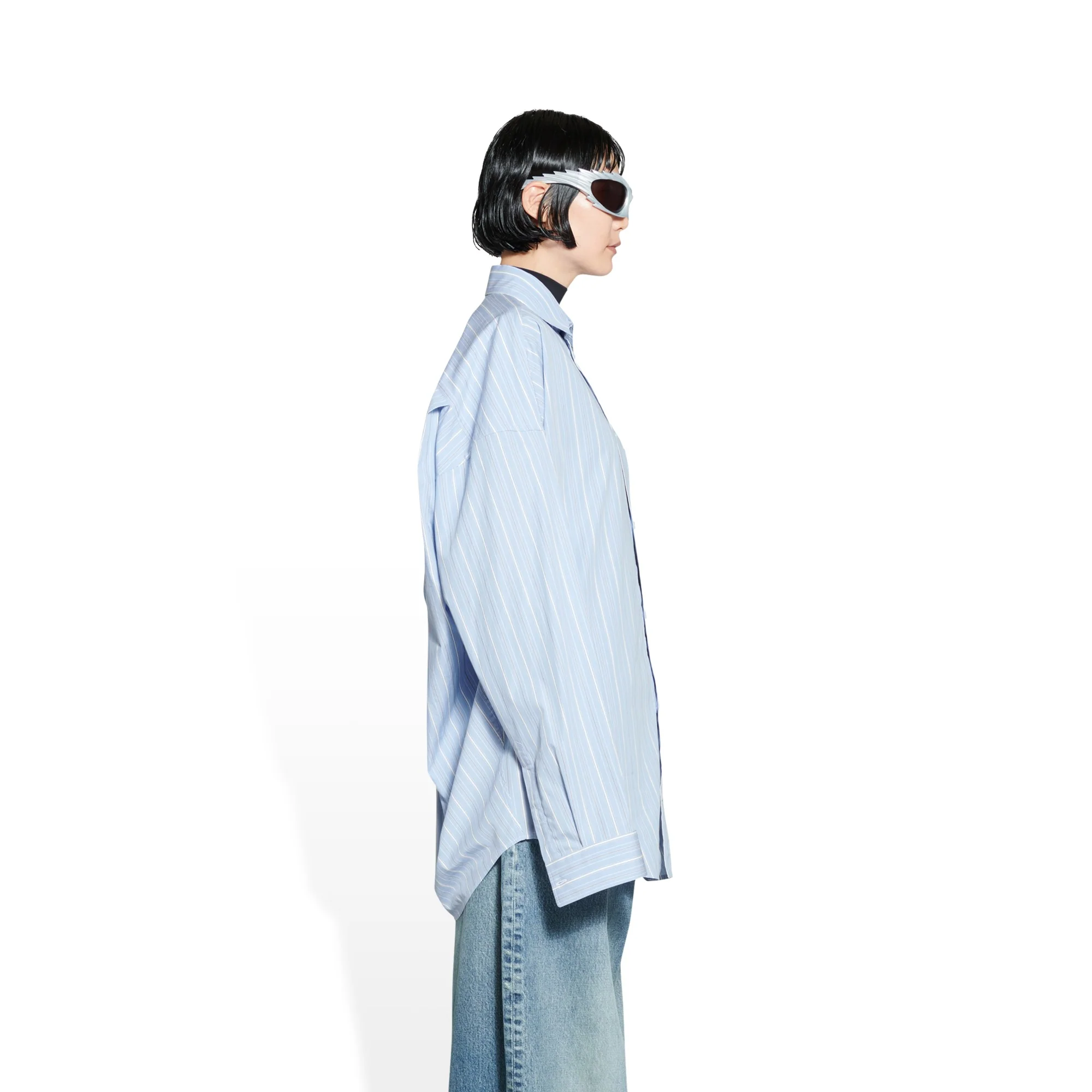 Cocoon Shirt - Skye Blue/White - Image 5