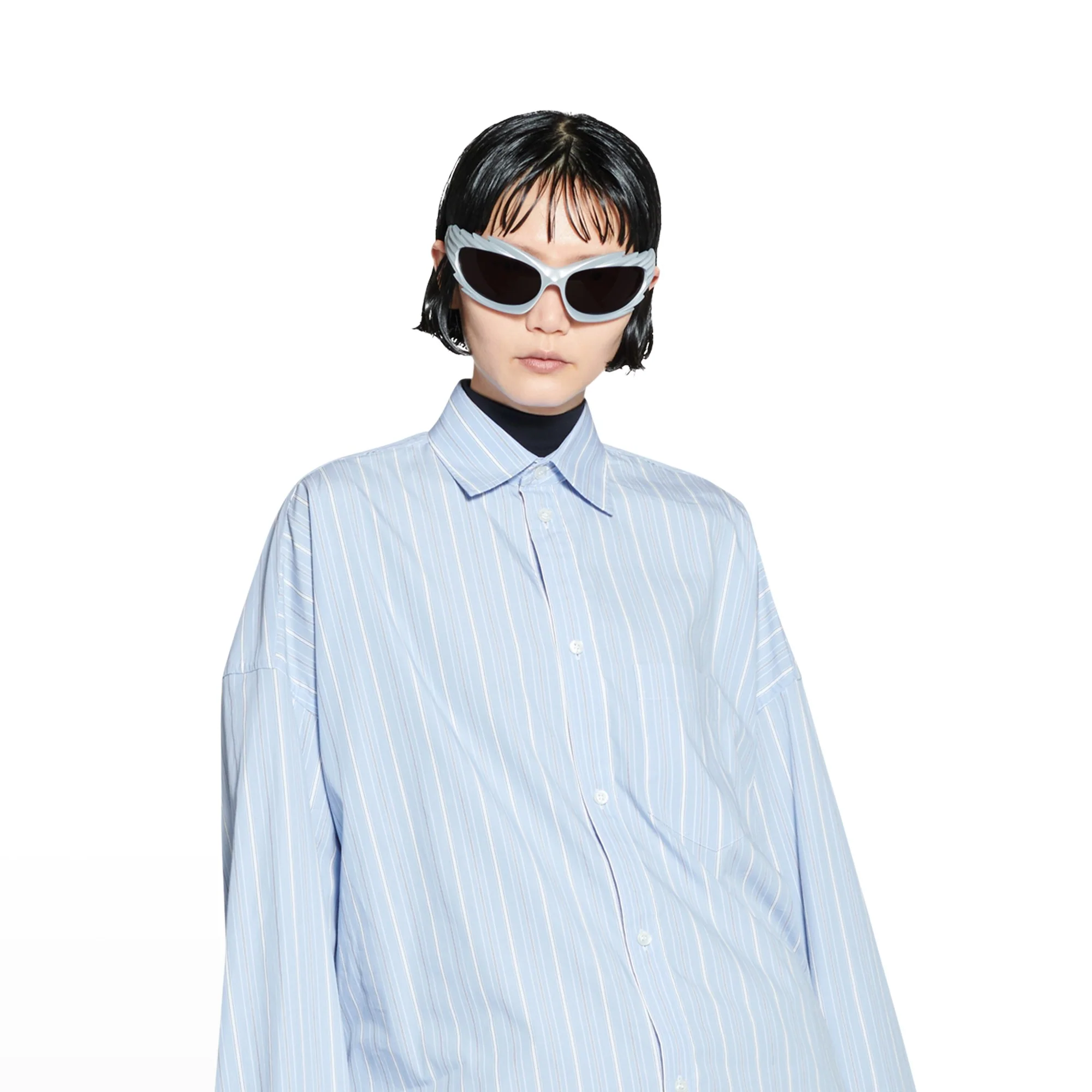 Cocoon Shirt - Skye Blue/White - Image 6