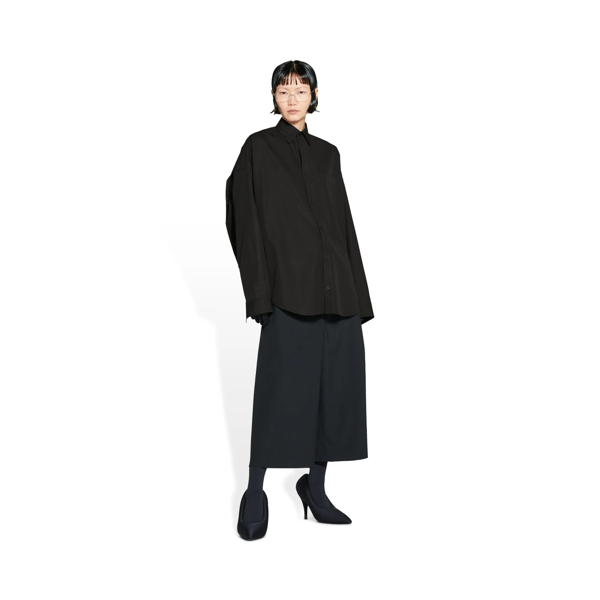 Cocoon Shirt - Black - Image 3
