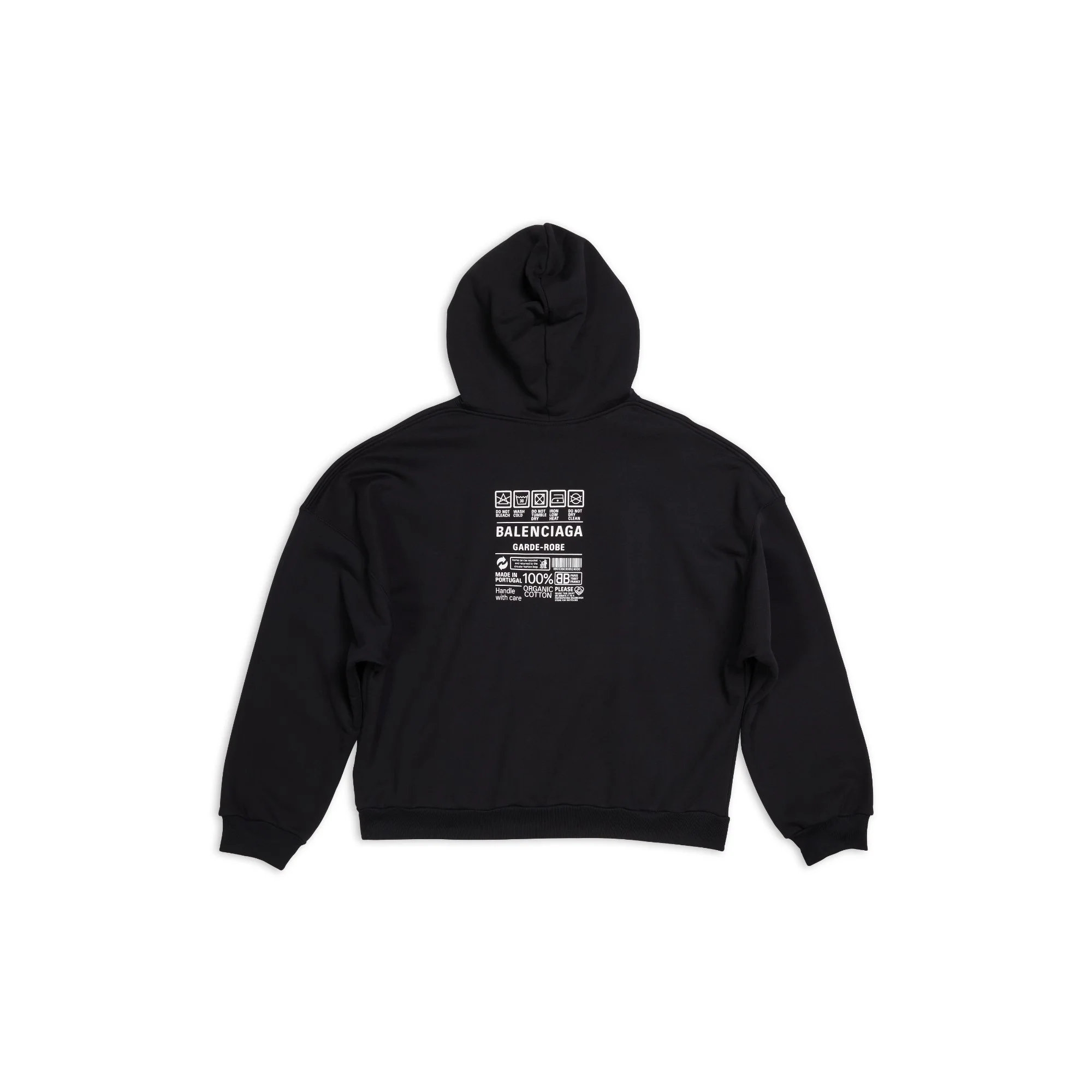 Medium Fit Hoodie - Black/White - Image 2