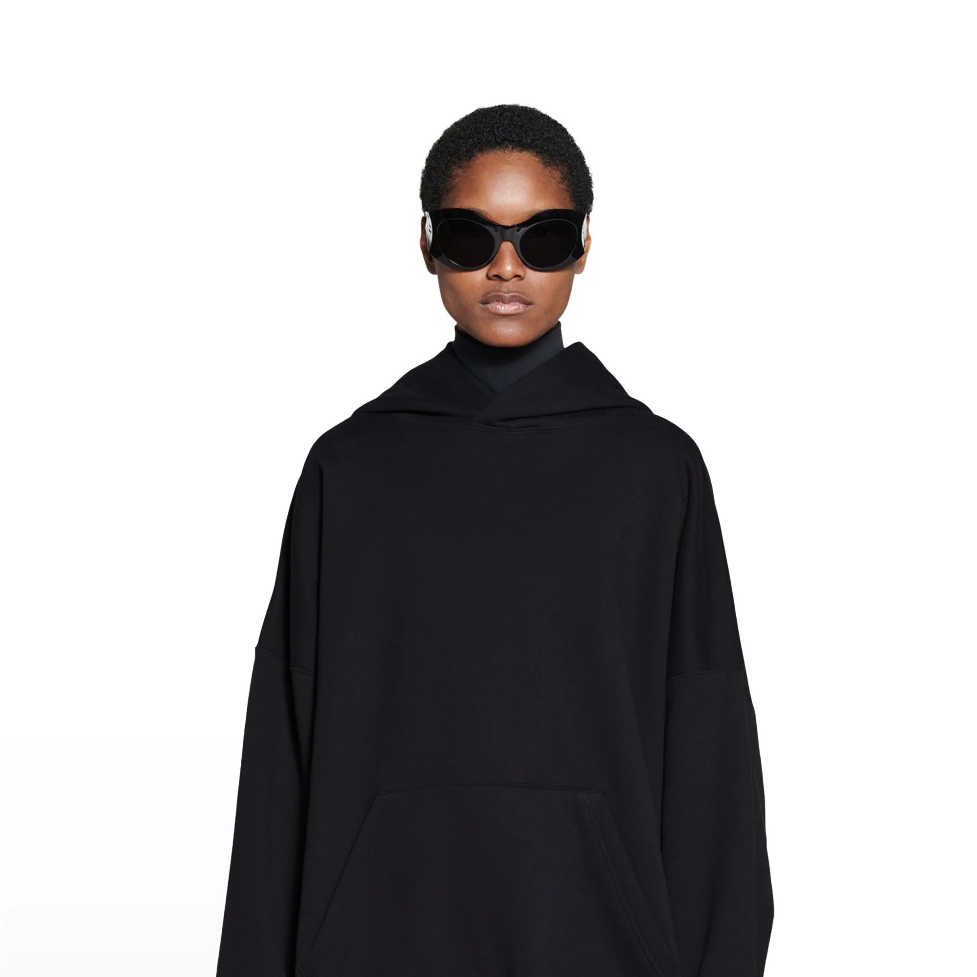 Medium Fit Hoodie - Black/White - Image 6