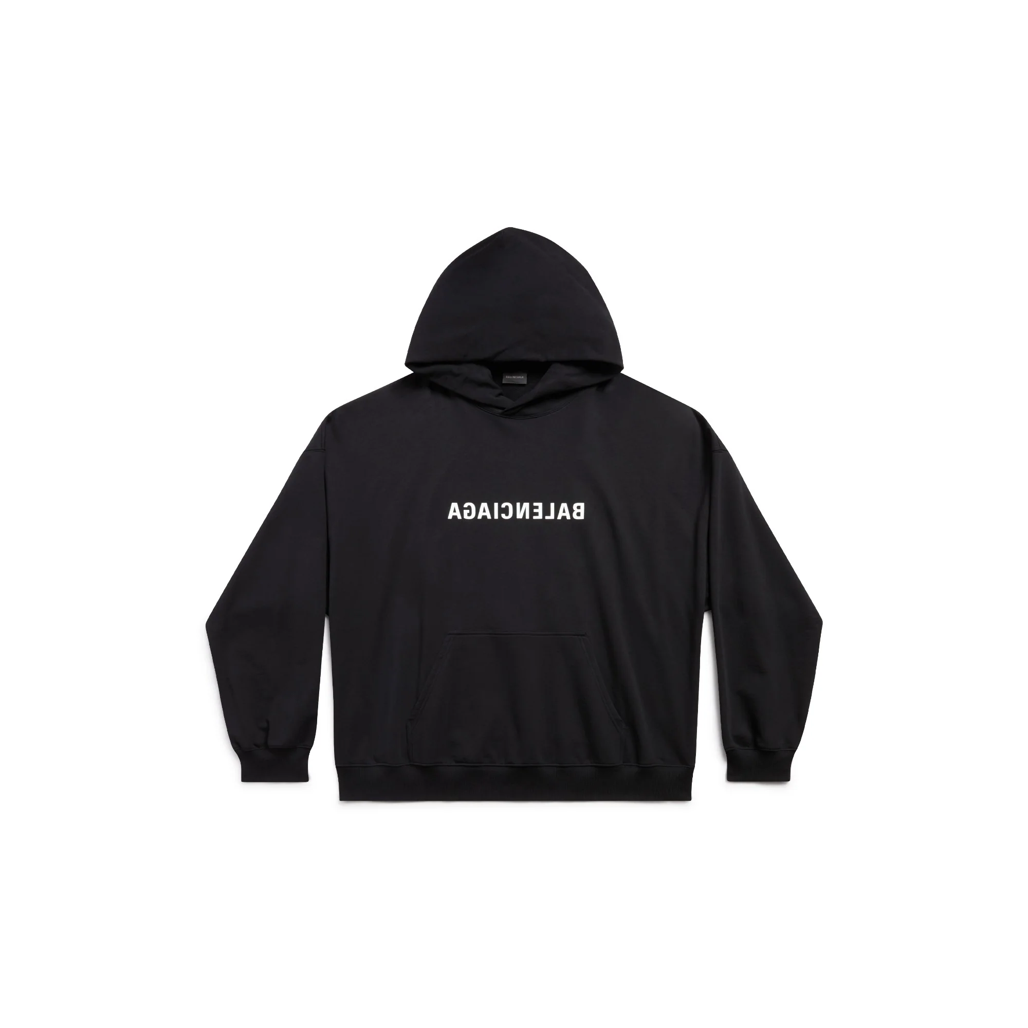 Wide Fit Hoodie - Black/White