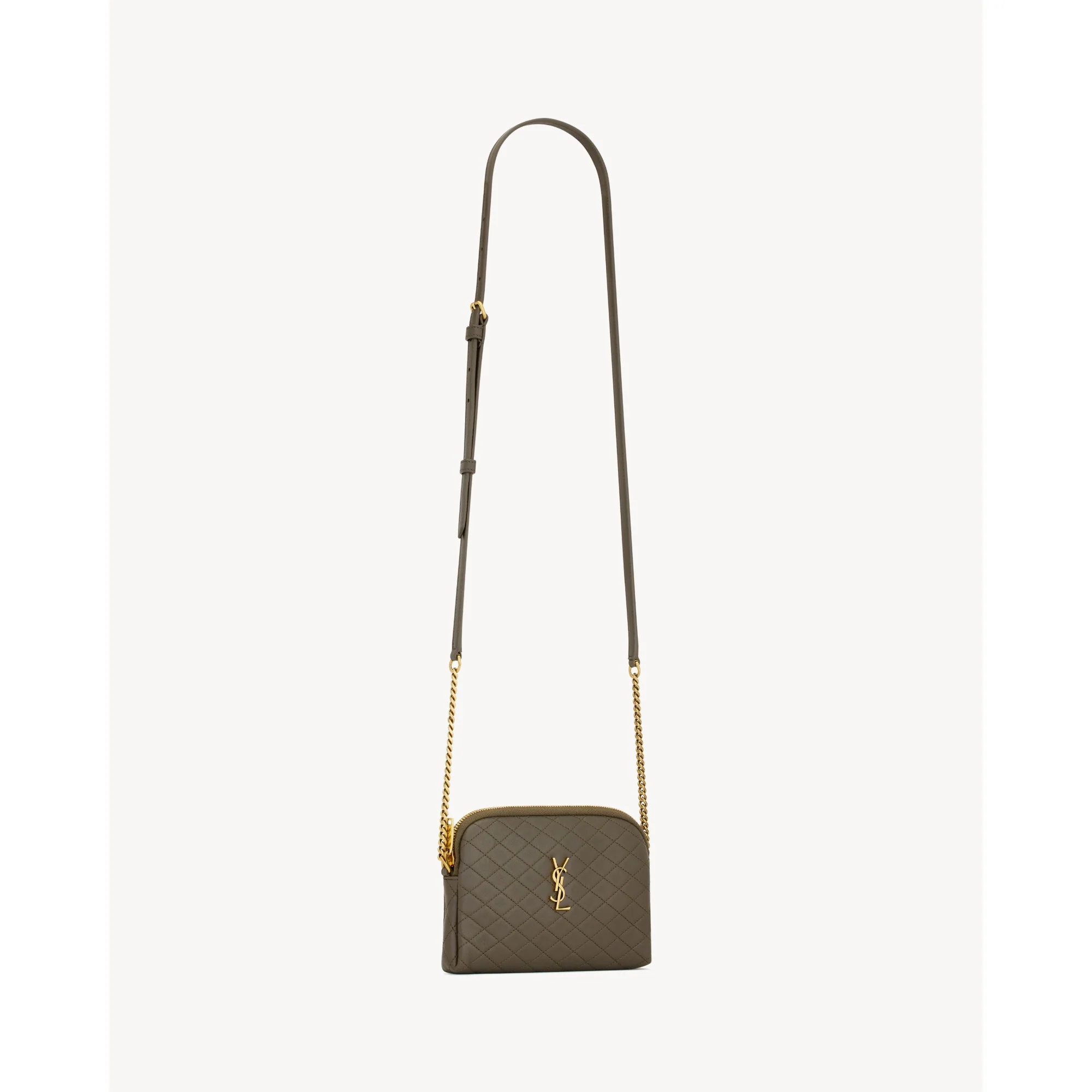 Gaby Zipped Pouch On Chain - Light Musk - Image 4