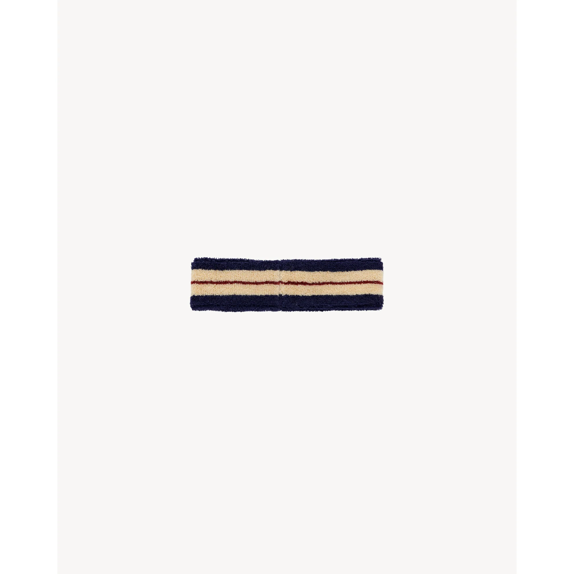 YSL Striped Sponge Headband - Off White/Blue - Image 2