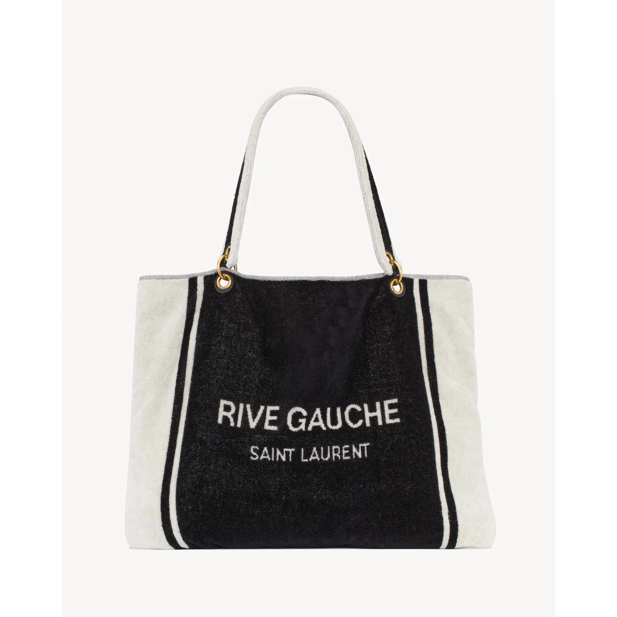Rive Gauche Towel Cabas - Nero/Bianco