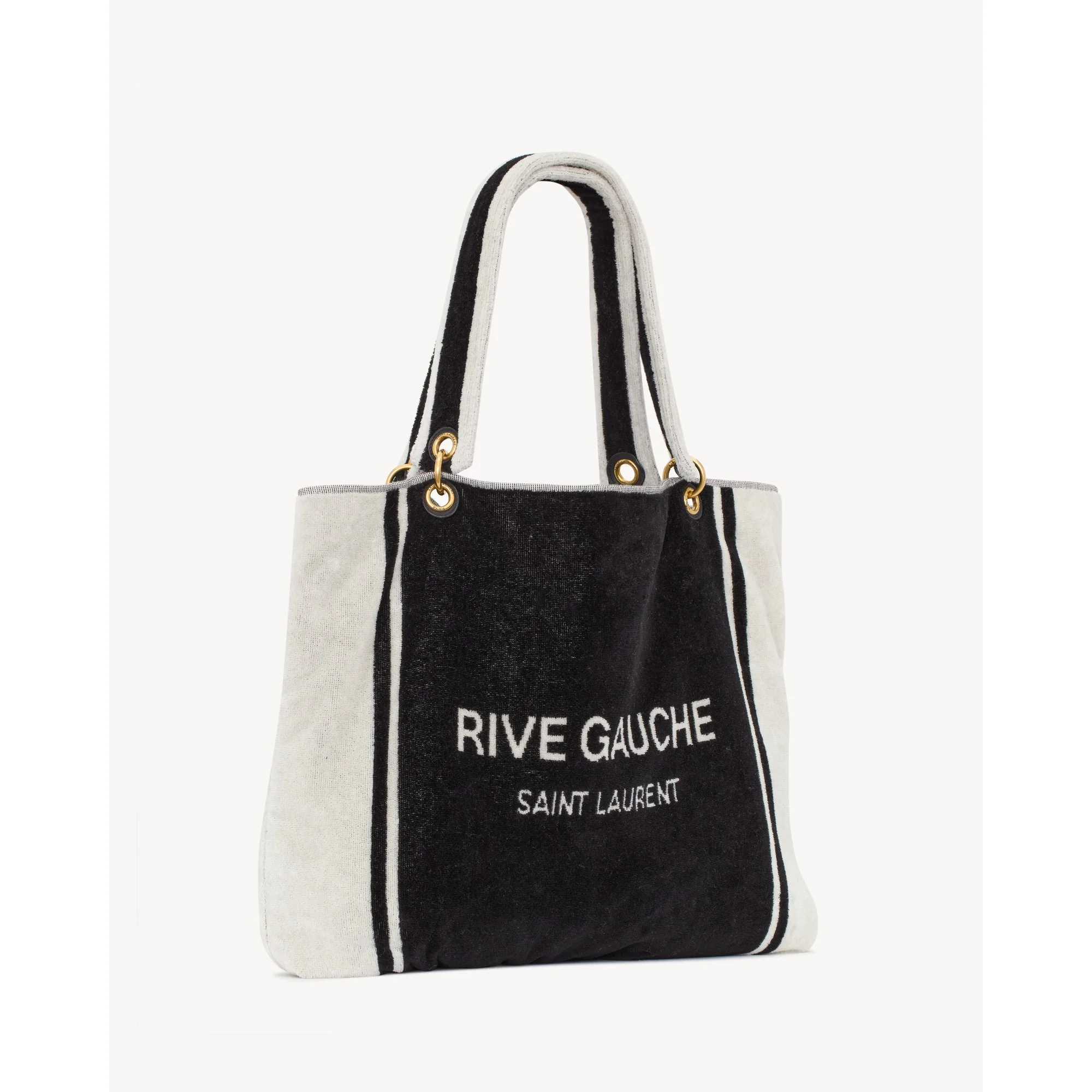 Rive Gauche Towel Cabas - Nero/Bianco - Image 4