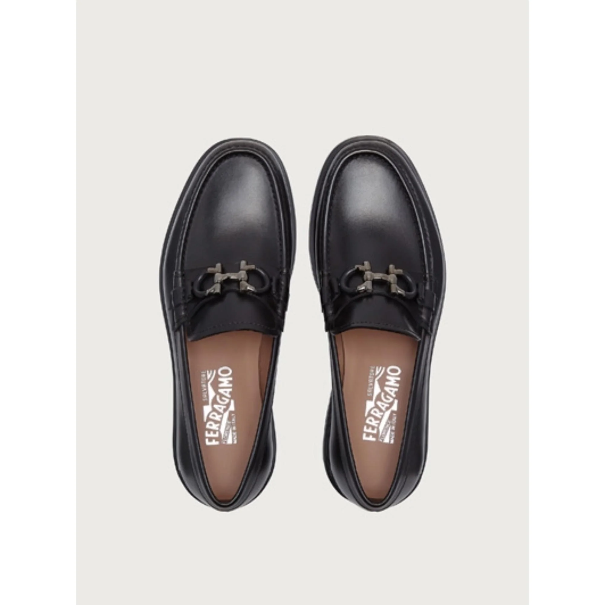 Moccasin with Gancini Ornament - Black - Image 2