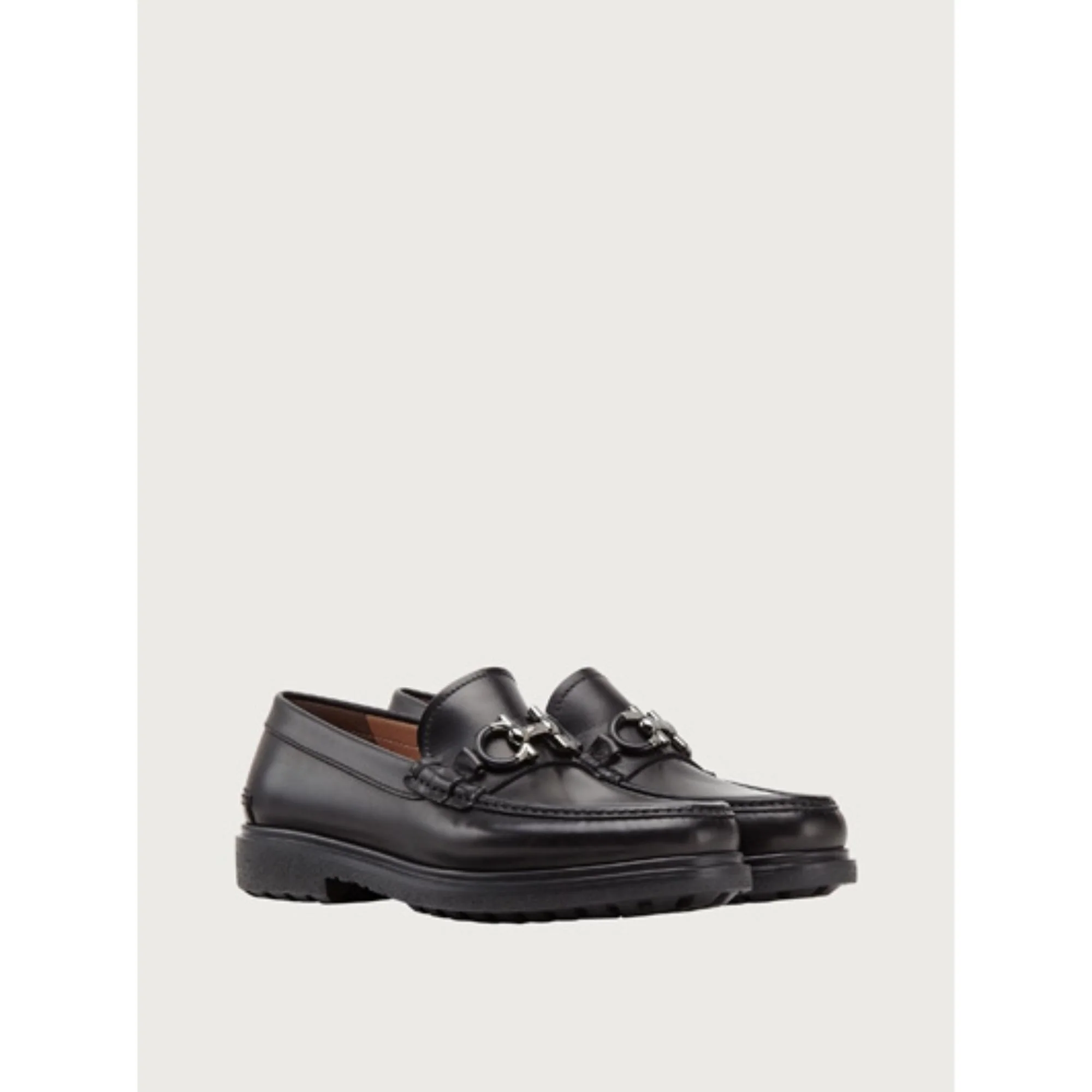 Moccasin with Gancini Ornament - Black - Image 3