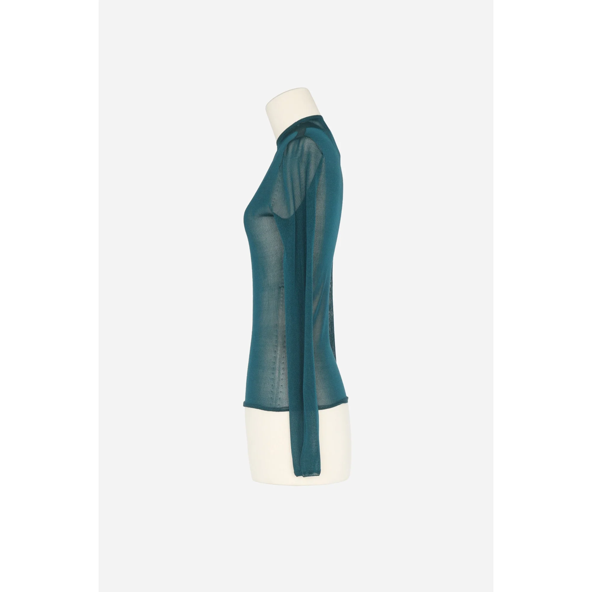 Tricot De Corps Col Cheminee - Bleu Canard - Image 3