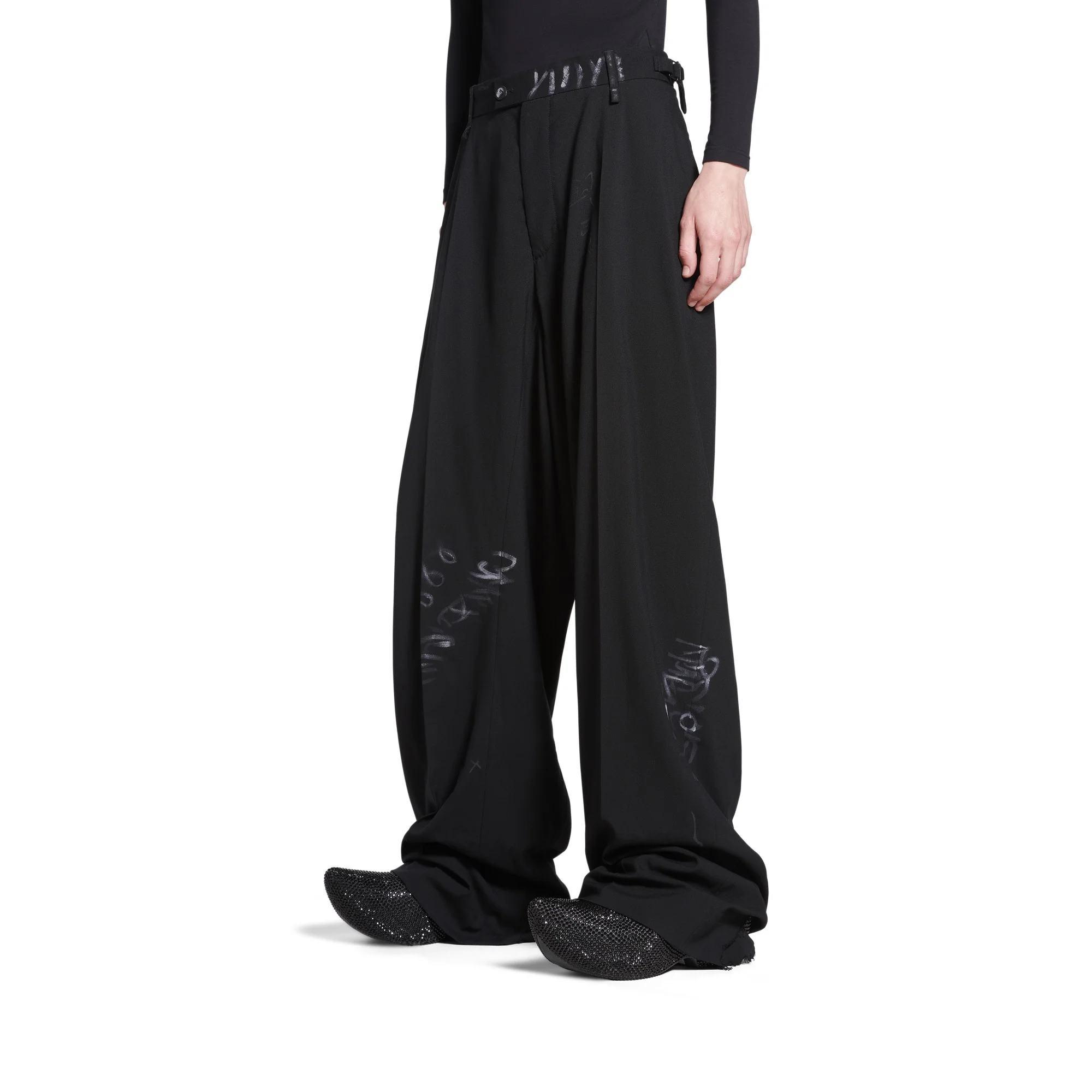 Skater Tailored Pants - Black - Image 3