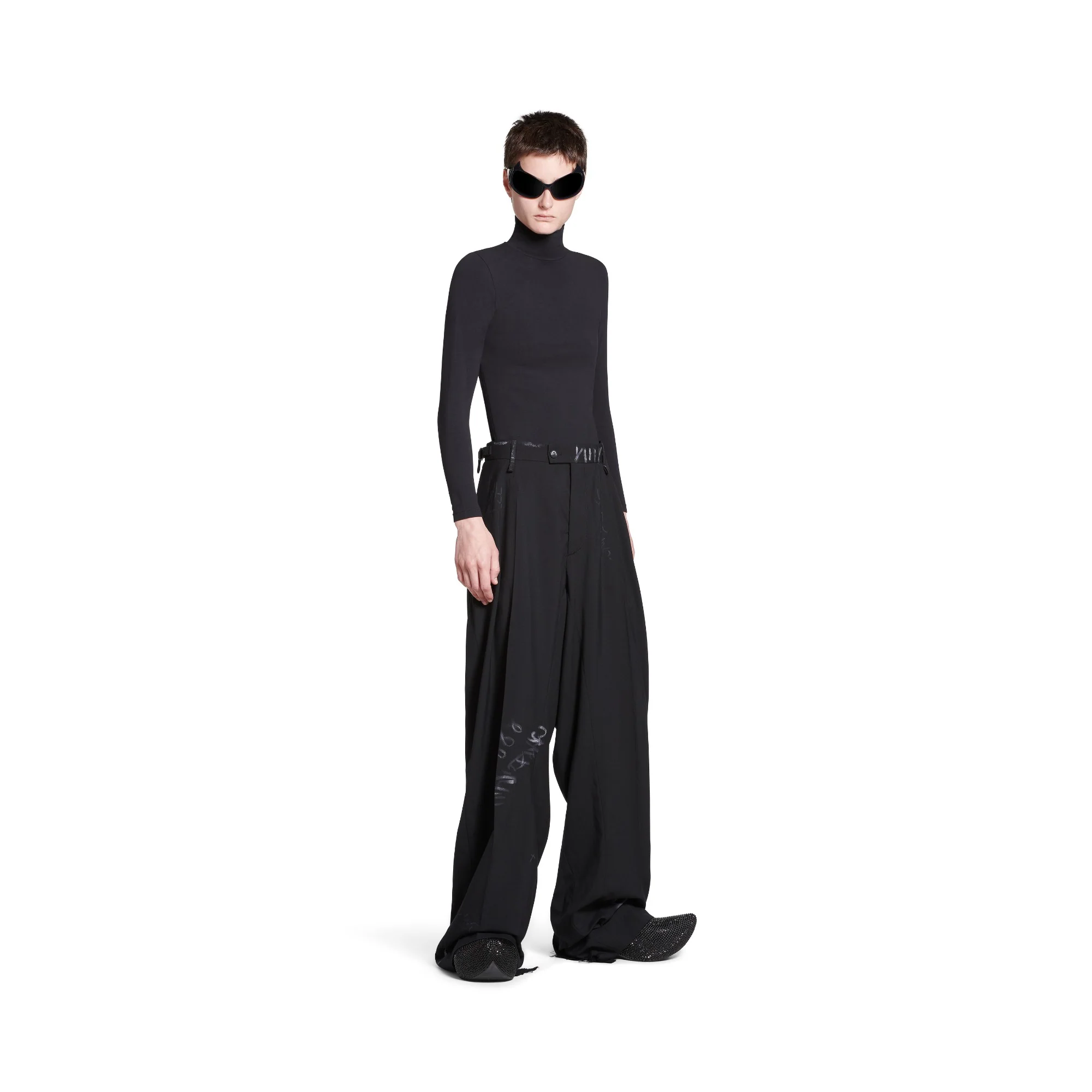 Skater Tailored Pants - Black - Image 4