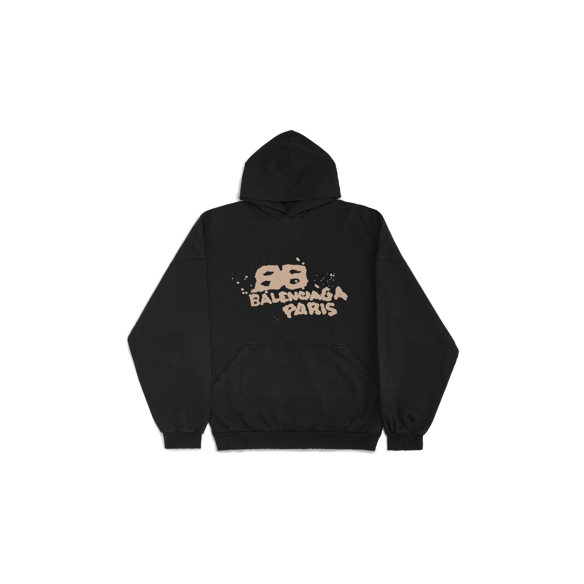 Large Fit Hoodie - Black/Ecru