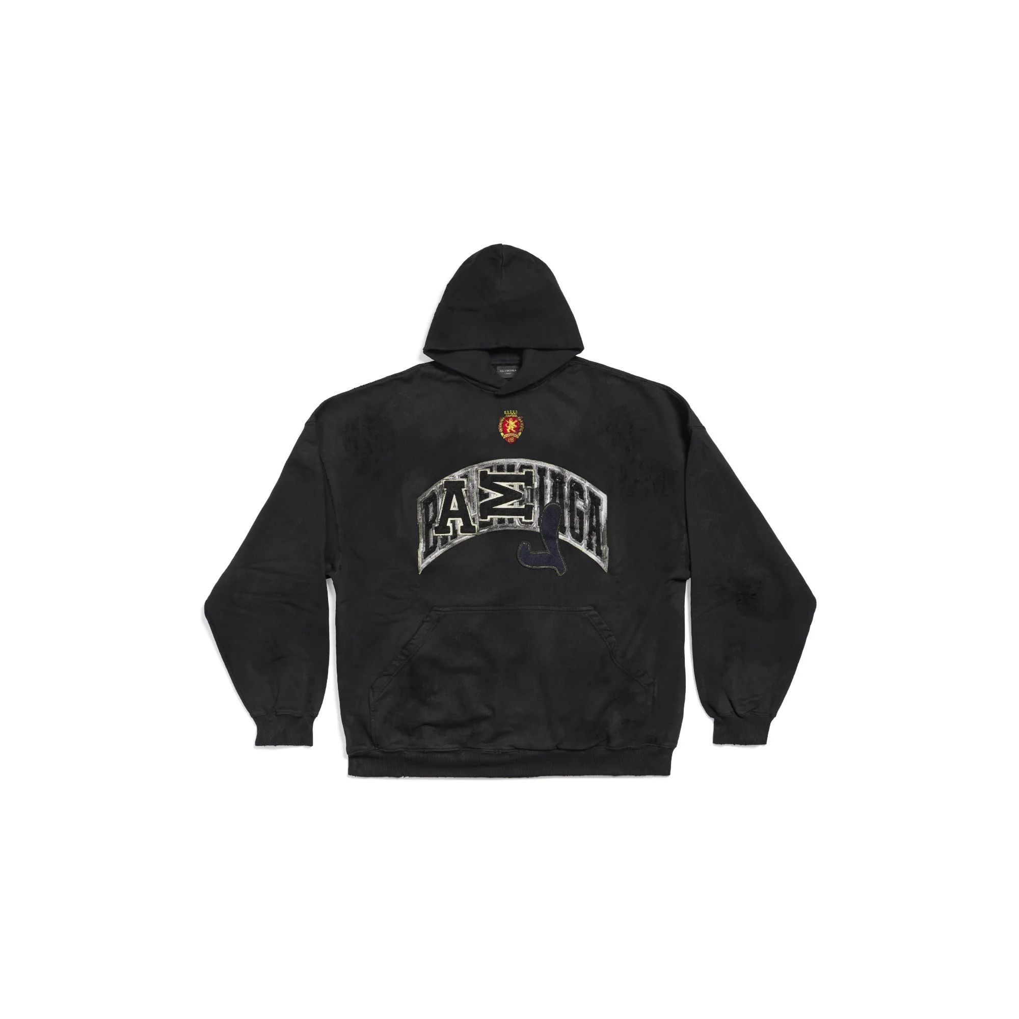Large Fit Hoodie - Washed Black