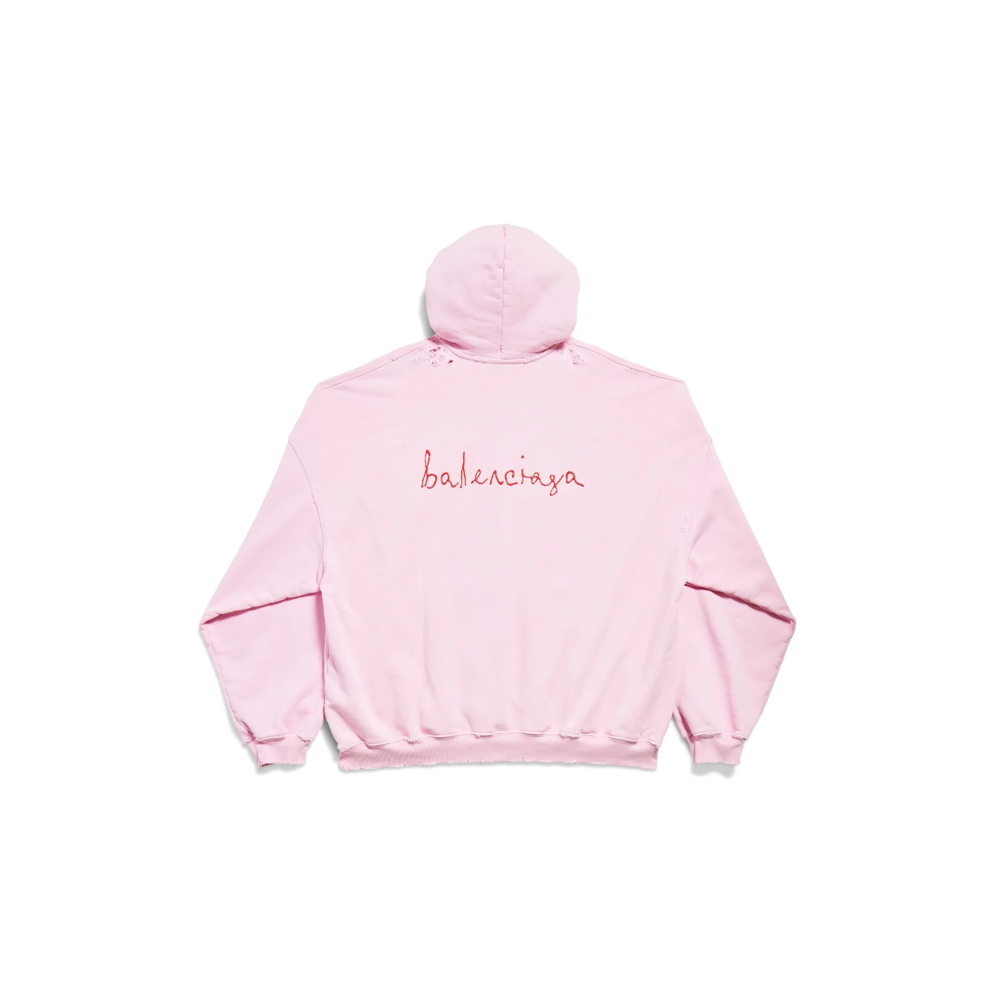 Large Fit Hoodie - Light Pink/Red - Image 2