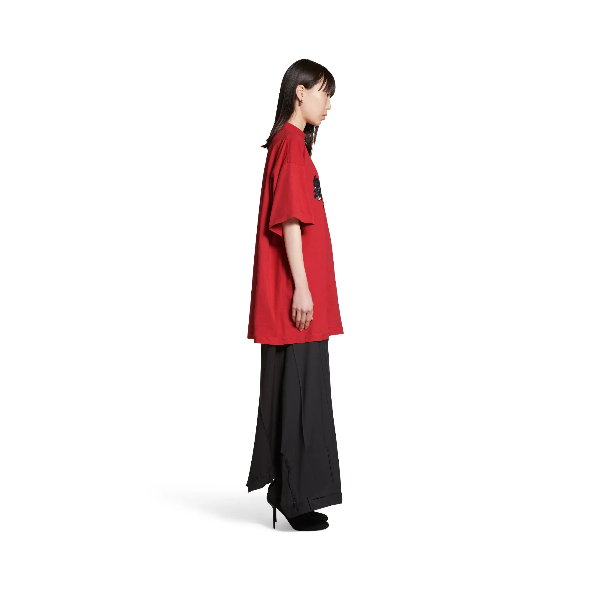 Oversized T-Shirt - Faded Red - Image 5