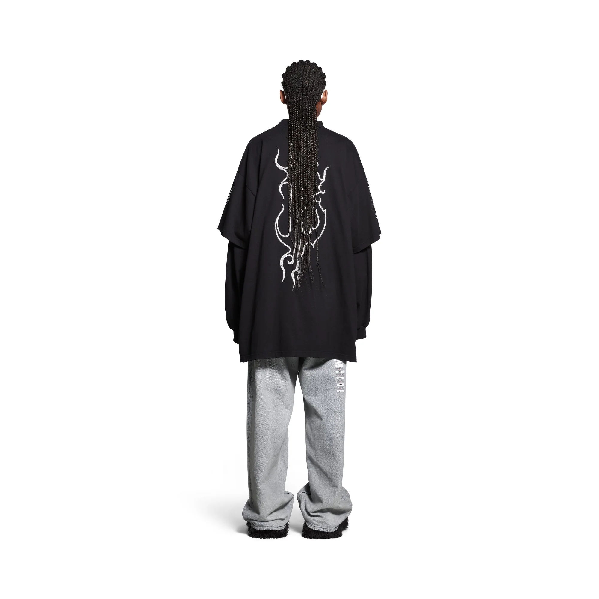 Oversized T-Shirt - Black/White - Image 5