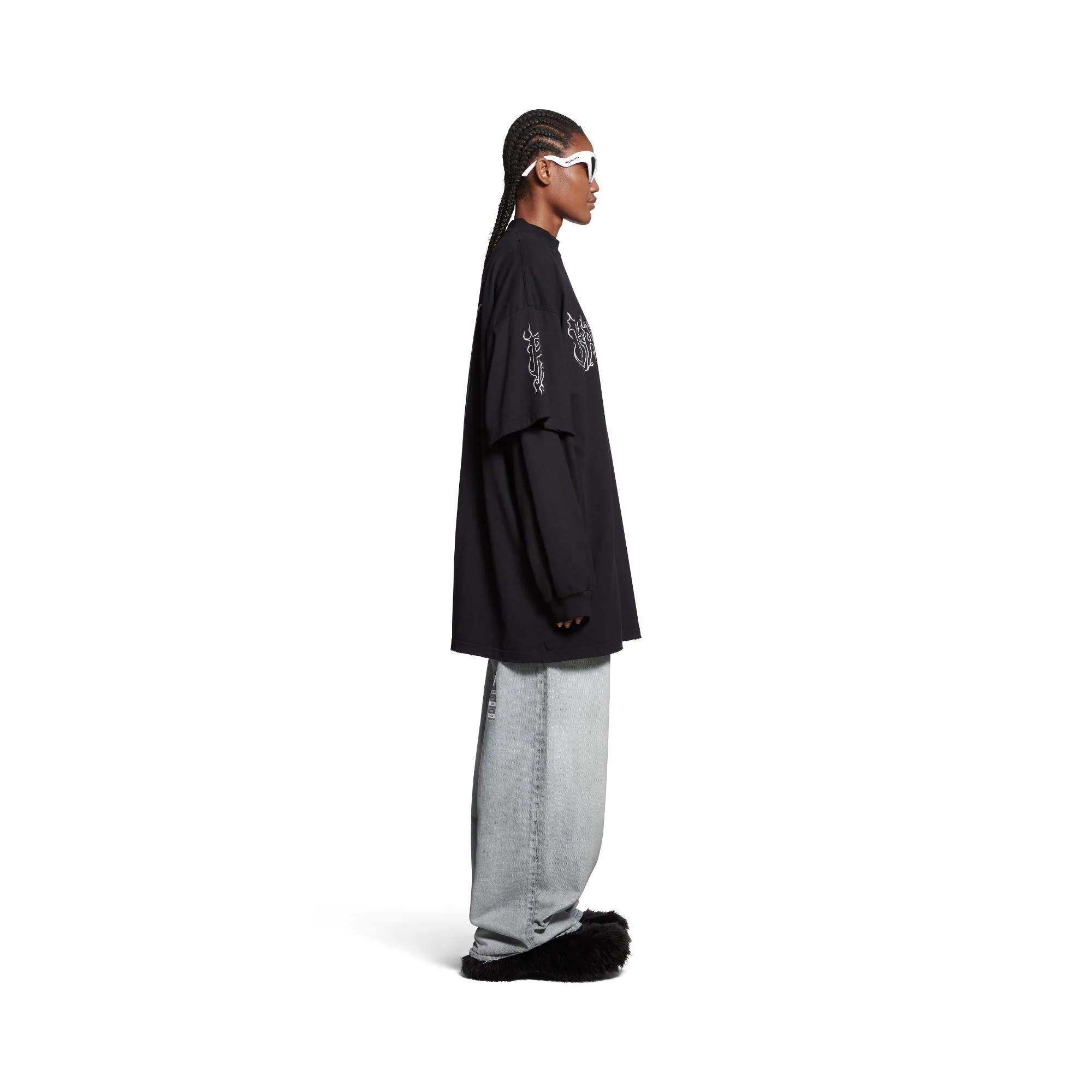 Oversized T-Shirt - Black/White - Image 6