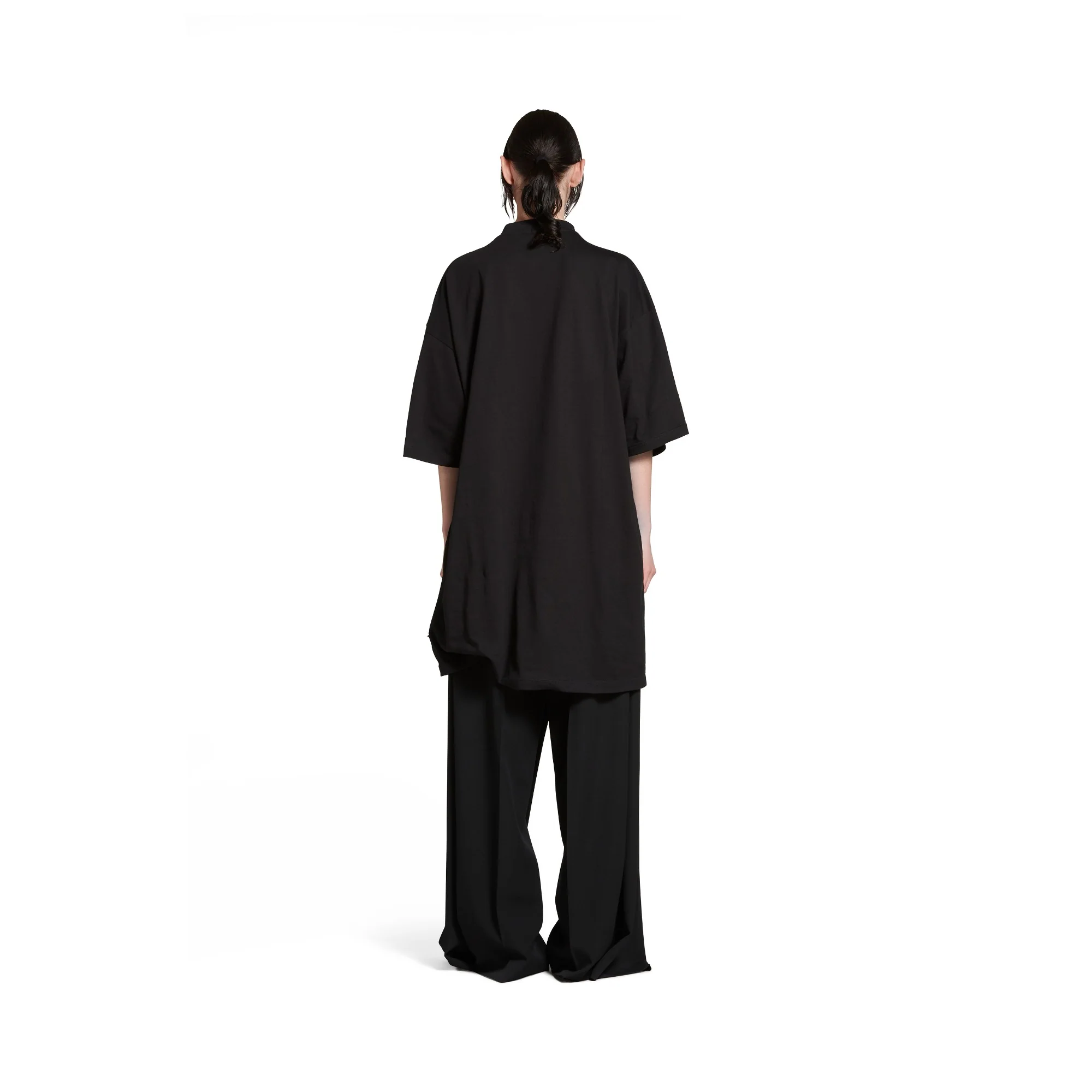 T-Shirt Dress - Black/White - Image 4
