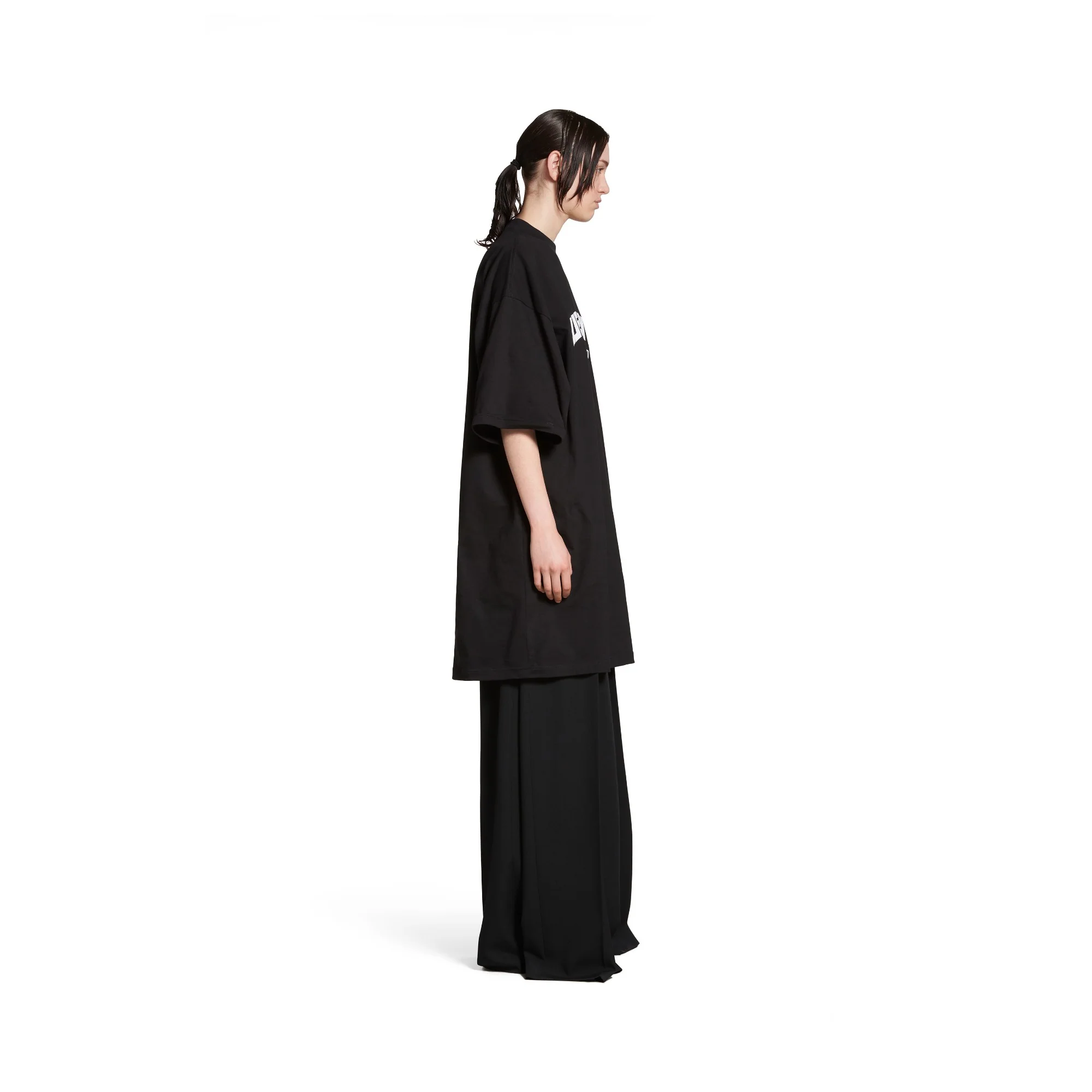 T-Shirt Dress - Black/White - Image 5