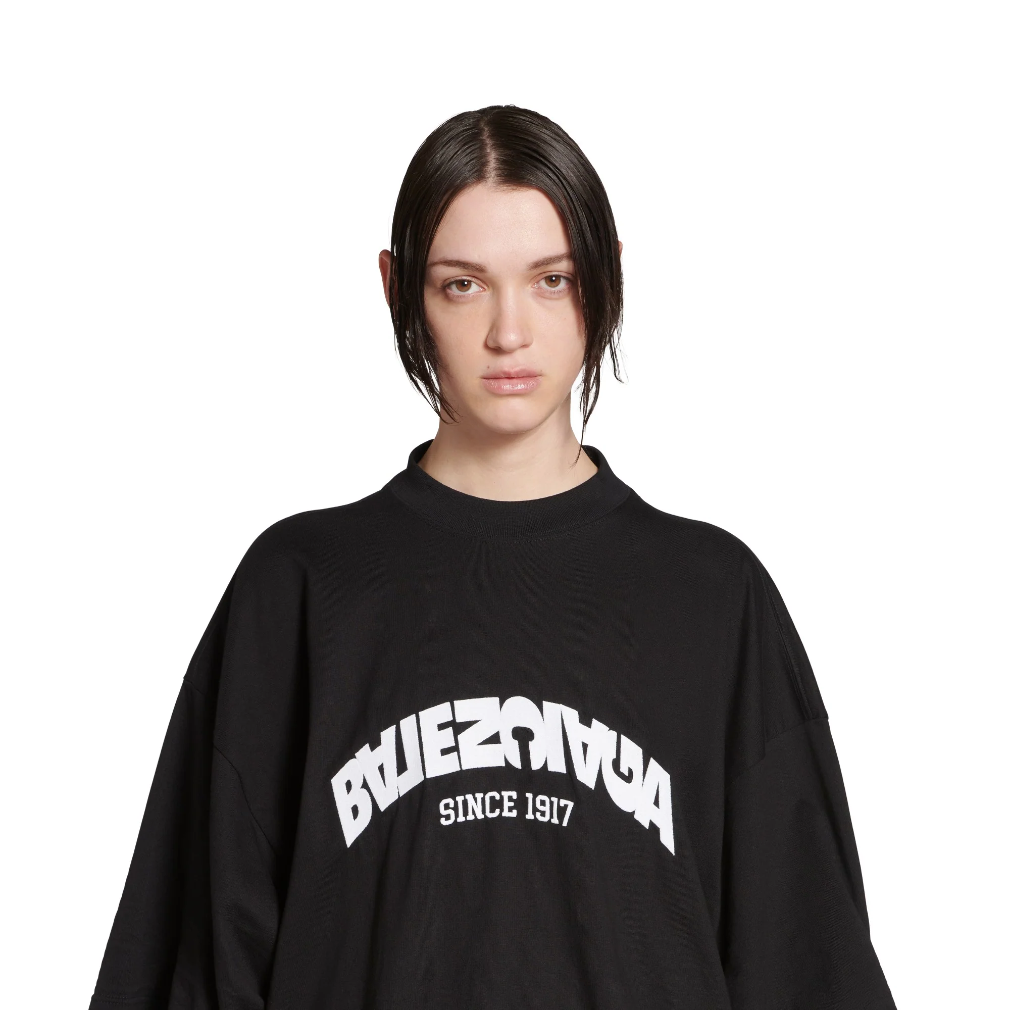 T-Shirt Dress - Black/White - Image 6