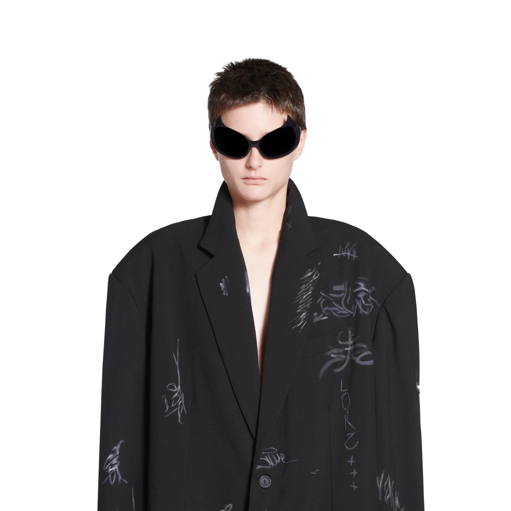 Skater Tailored Jacket - Black - Image 3