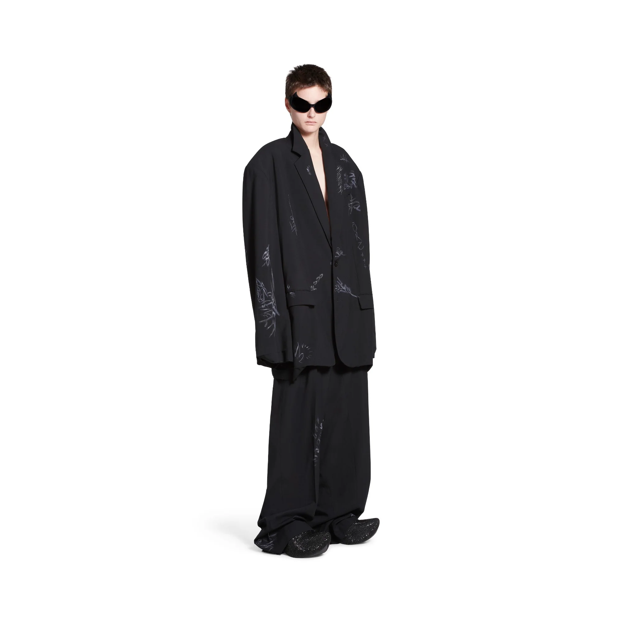 Skater Tailored Jacket - Black - Image 4