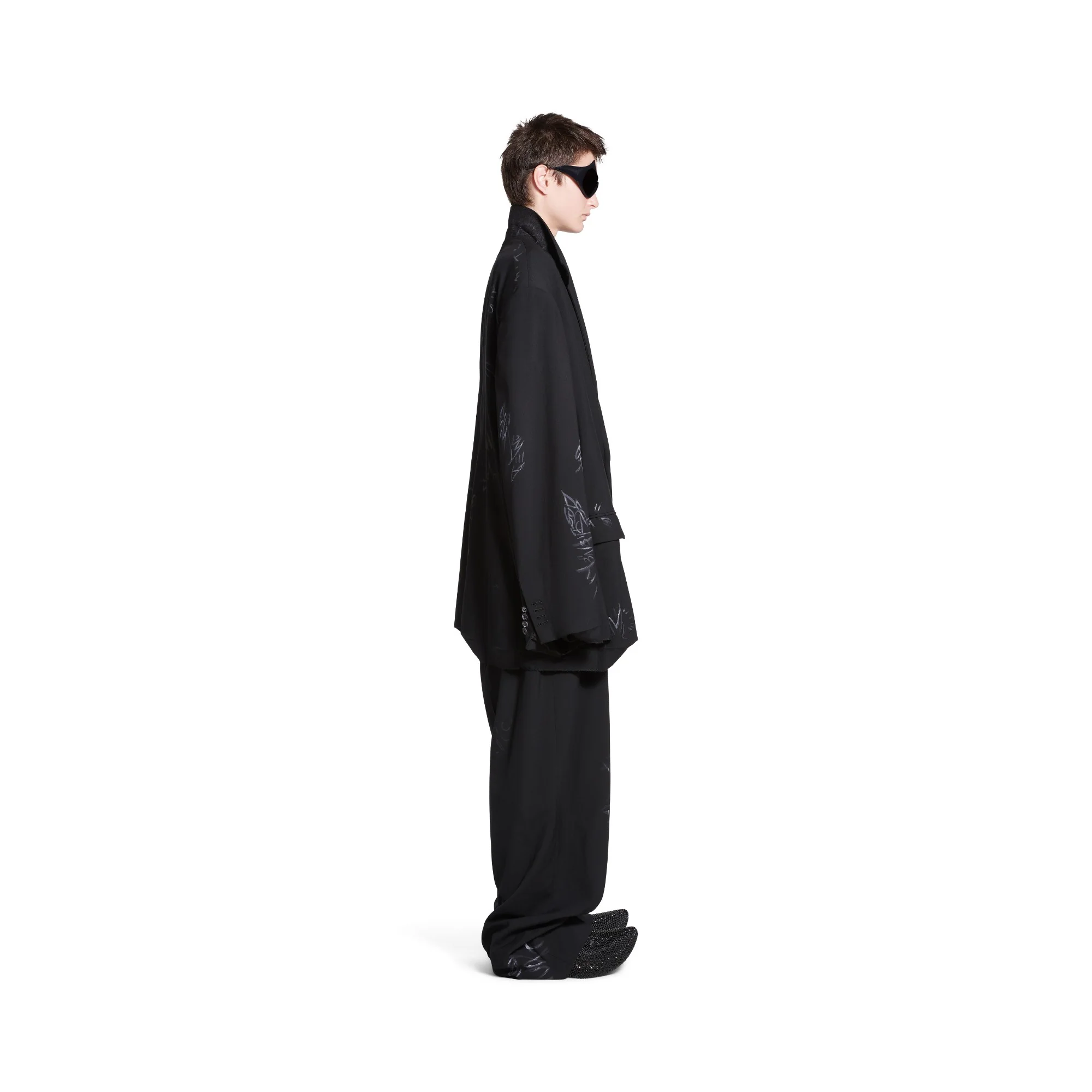 Skater Tailored Jacket - Black - Image 6