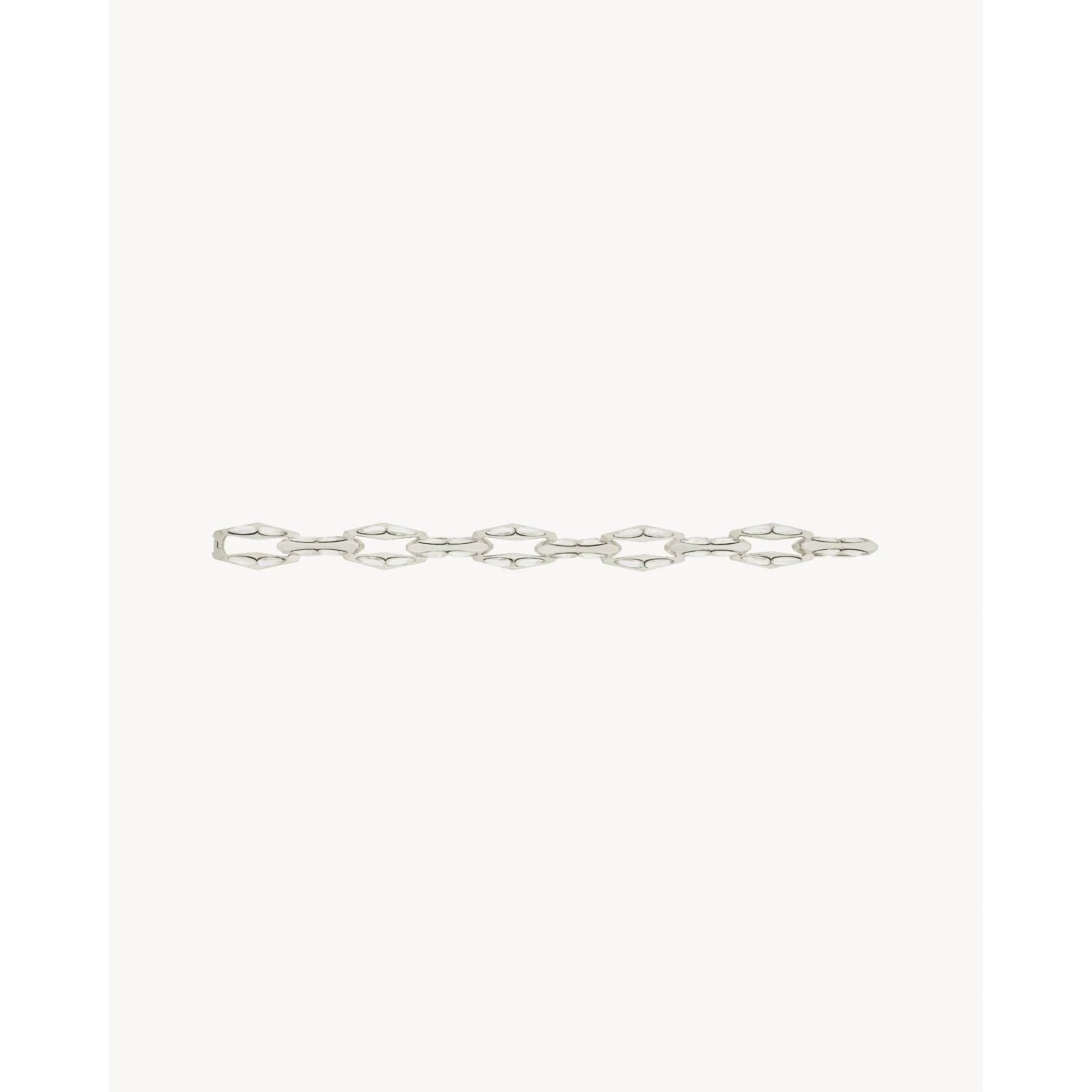 Rhinestone Chain Bracelet - Palladium/Crytal - Image 2