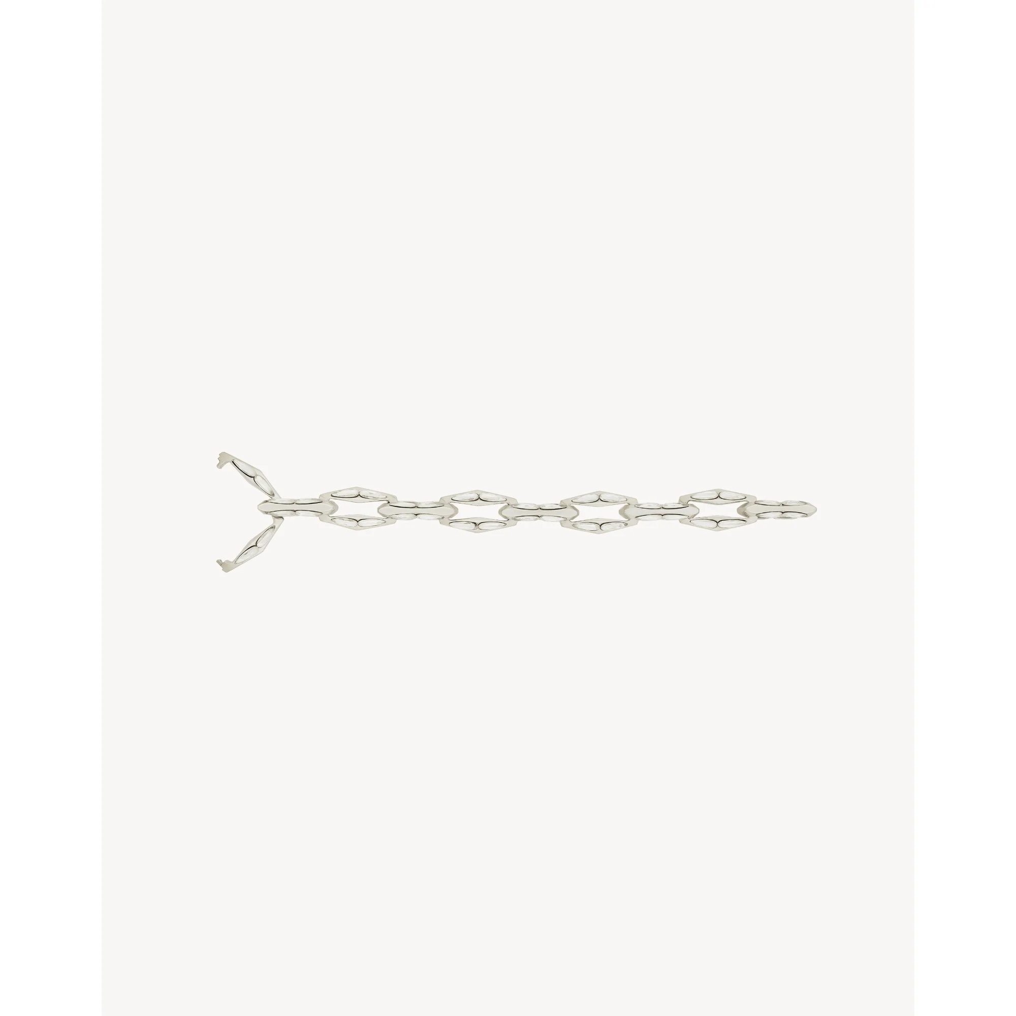 Rhinestone Chain Bracelet - Palladium/Crytal - Image 3