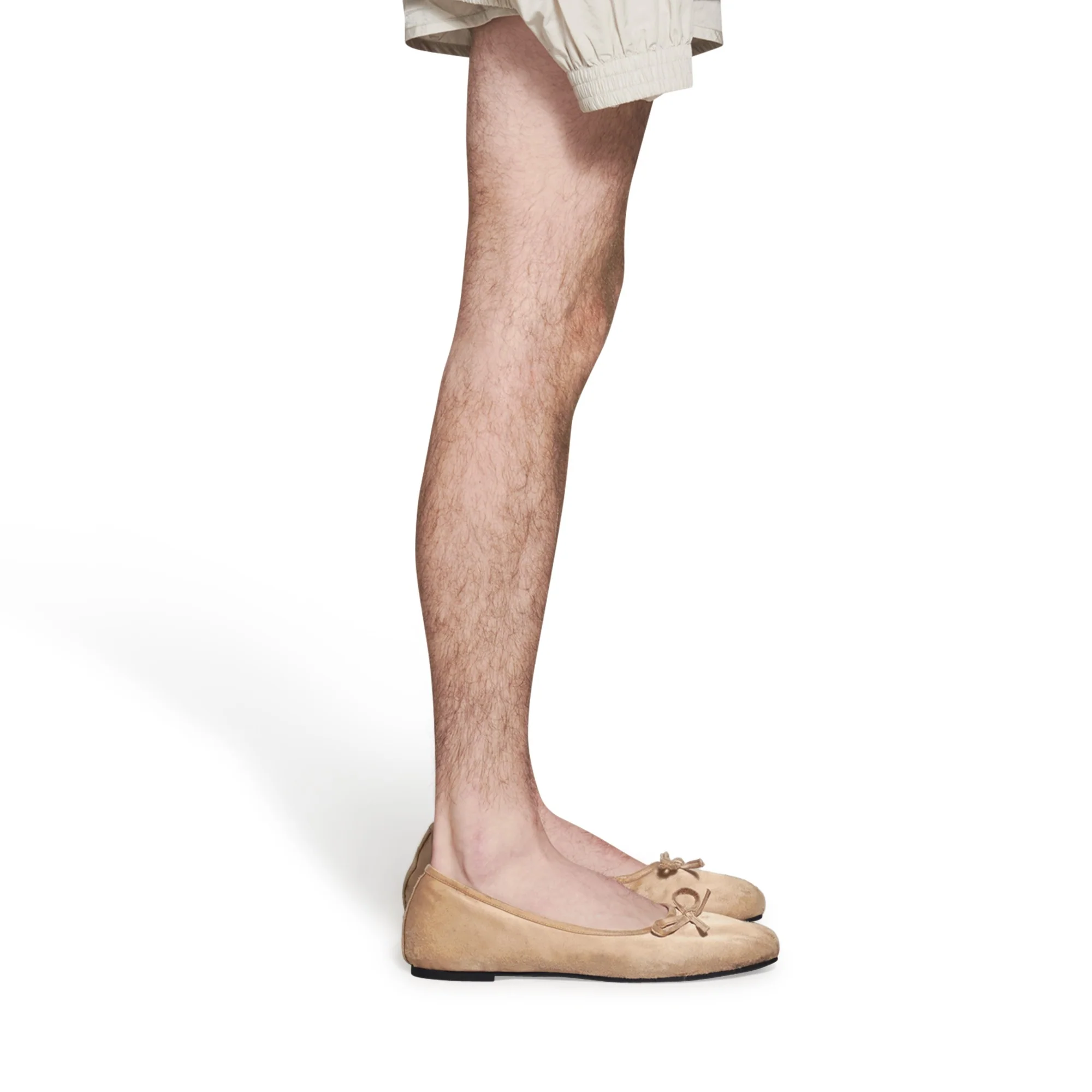 Leopold Flat Satin Worn Out - Light Beige - Image 5