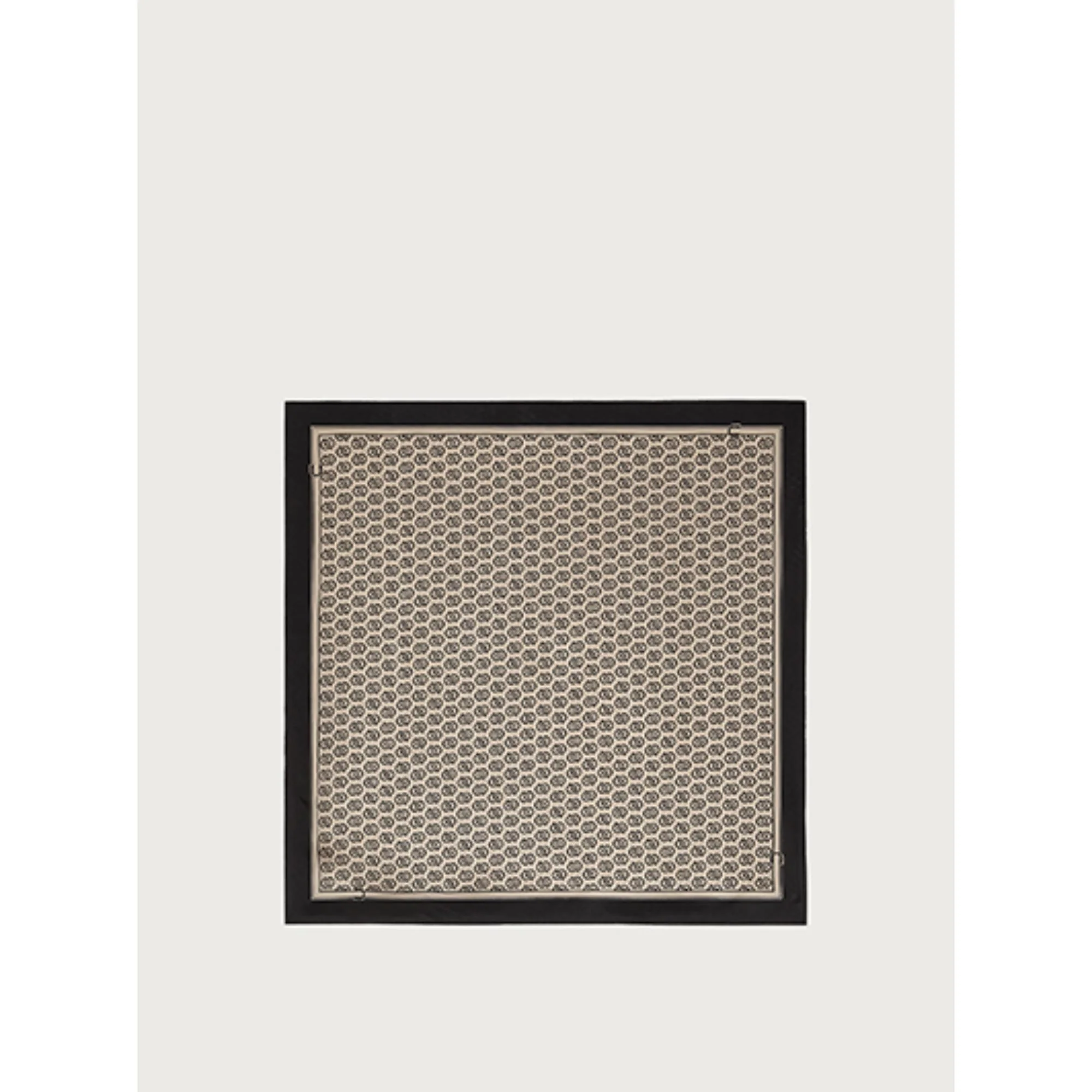 Gancio S Print Silk Foulard (70x70cm) - Bone/Black