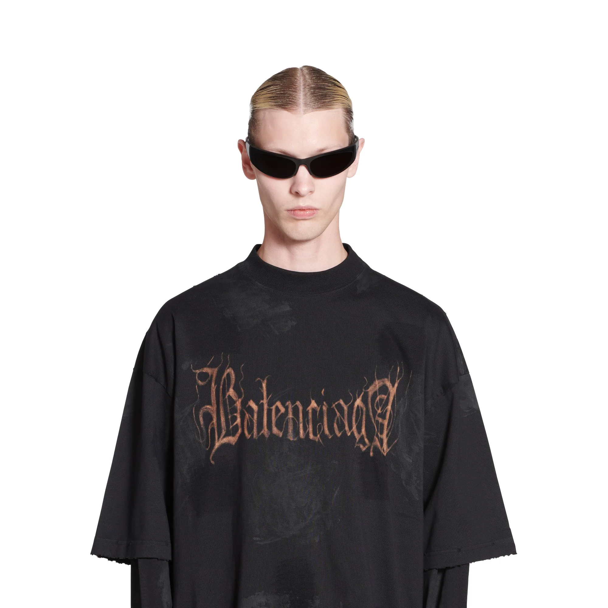 Large Fit T-Shirt - Washed Black - Image 5