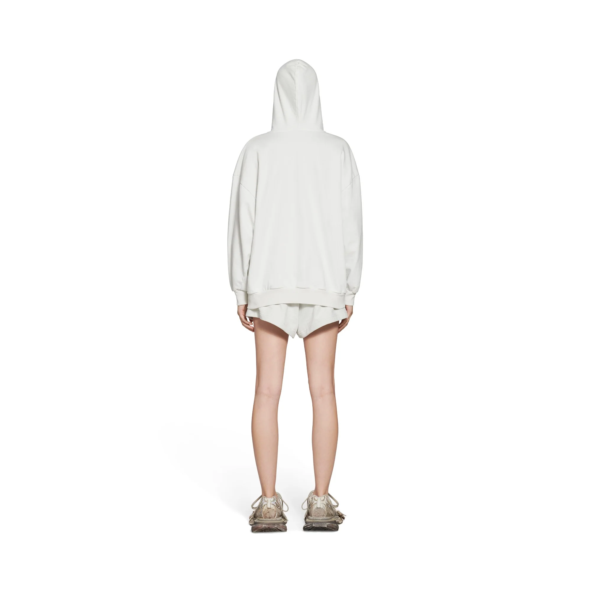 Small Zip-Up Hoodie - Dirty White - Image 4
