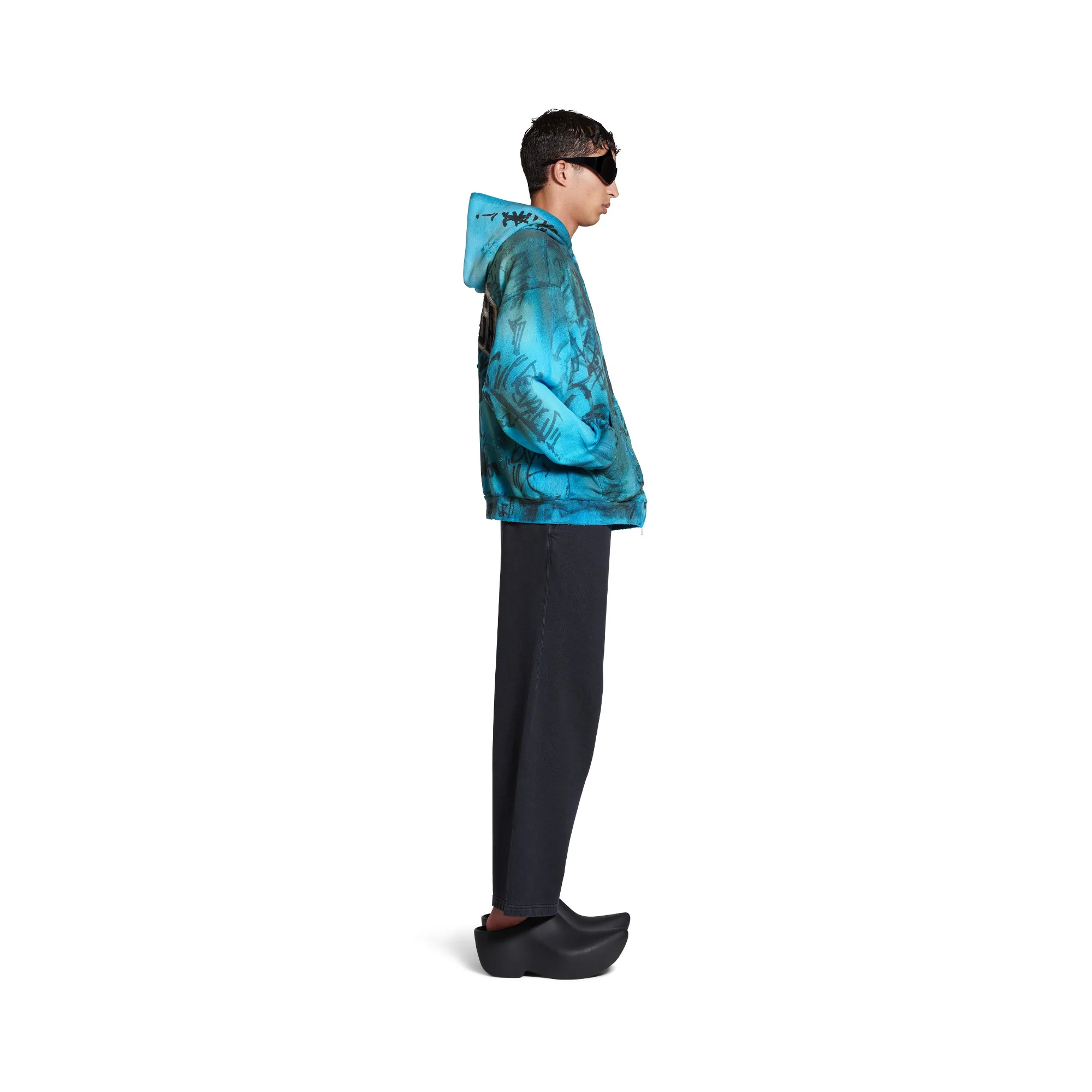 Medium Fit Zip-Up Hoodie - Azure - Image 6