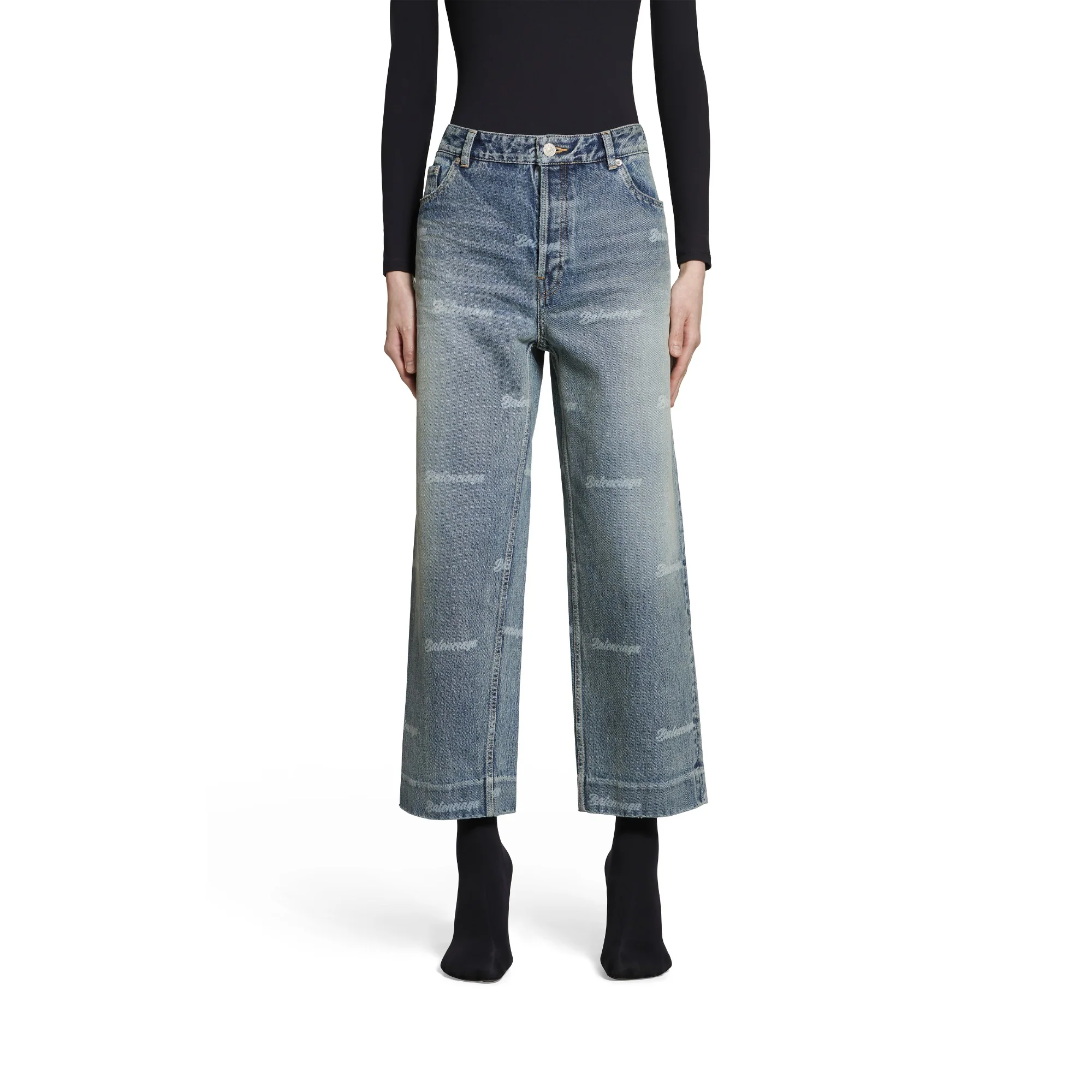Cropped Pants - Pale Blue - Image 3