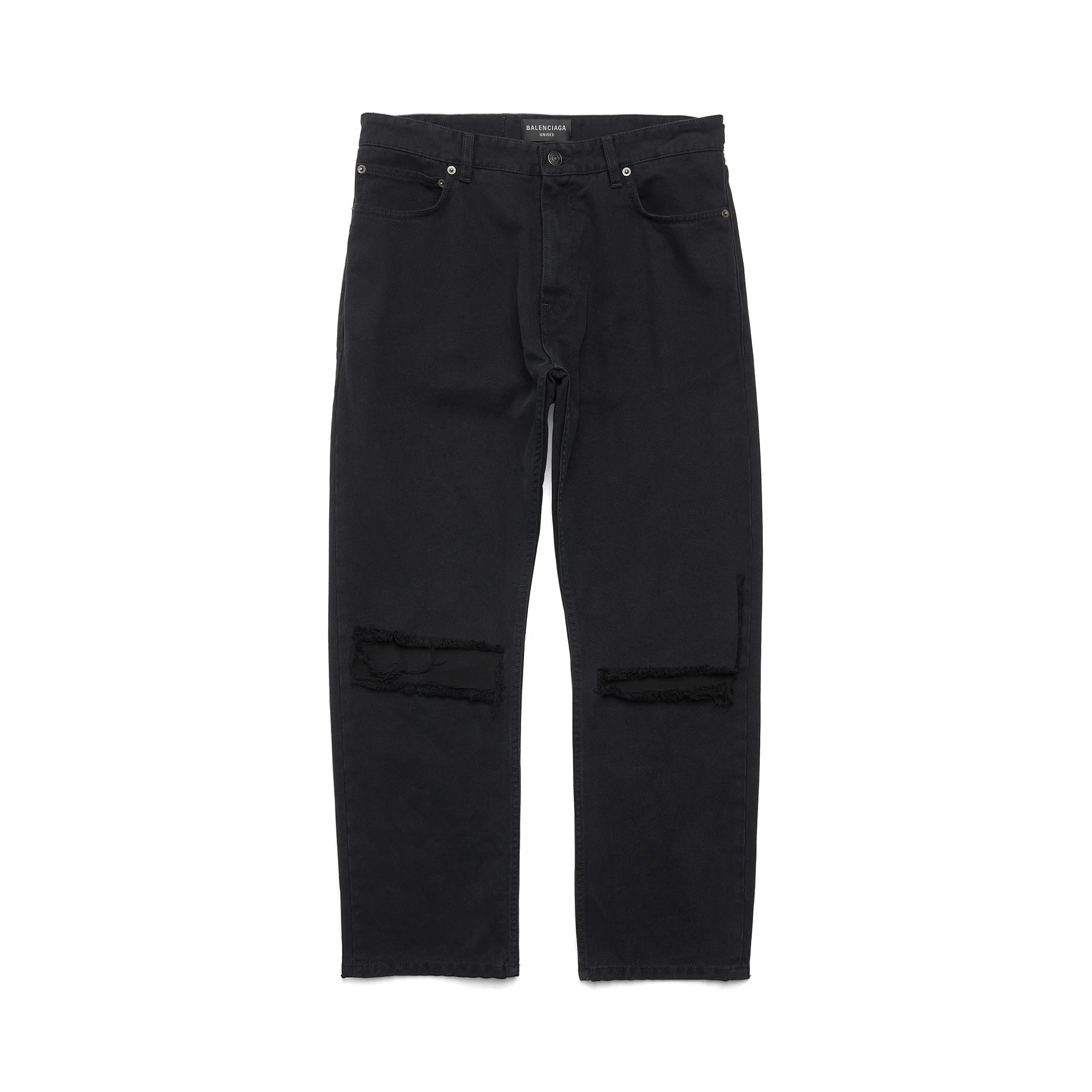 Buckle Loose Fit Pants - Peach Pitch Black