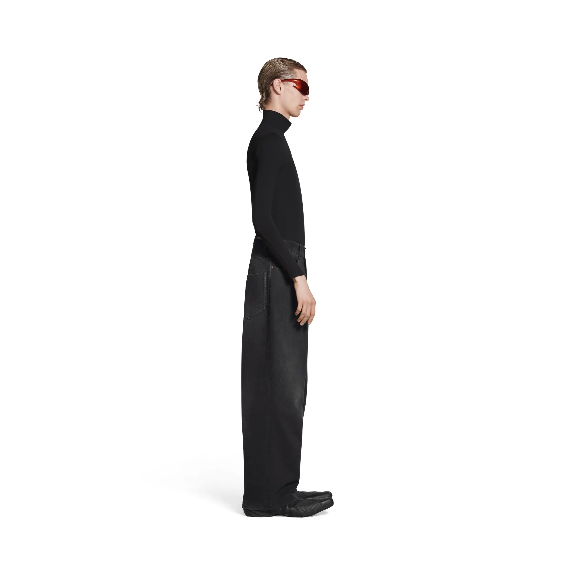 Baggy Pants - Grid Wash Black - Image 5