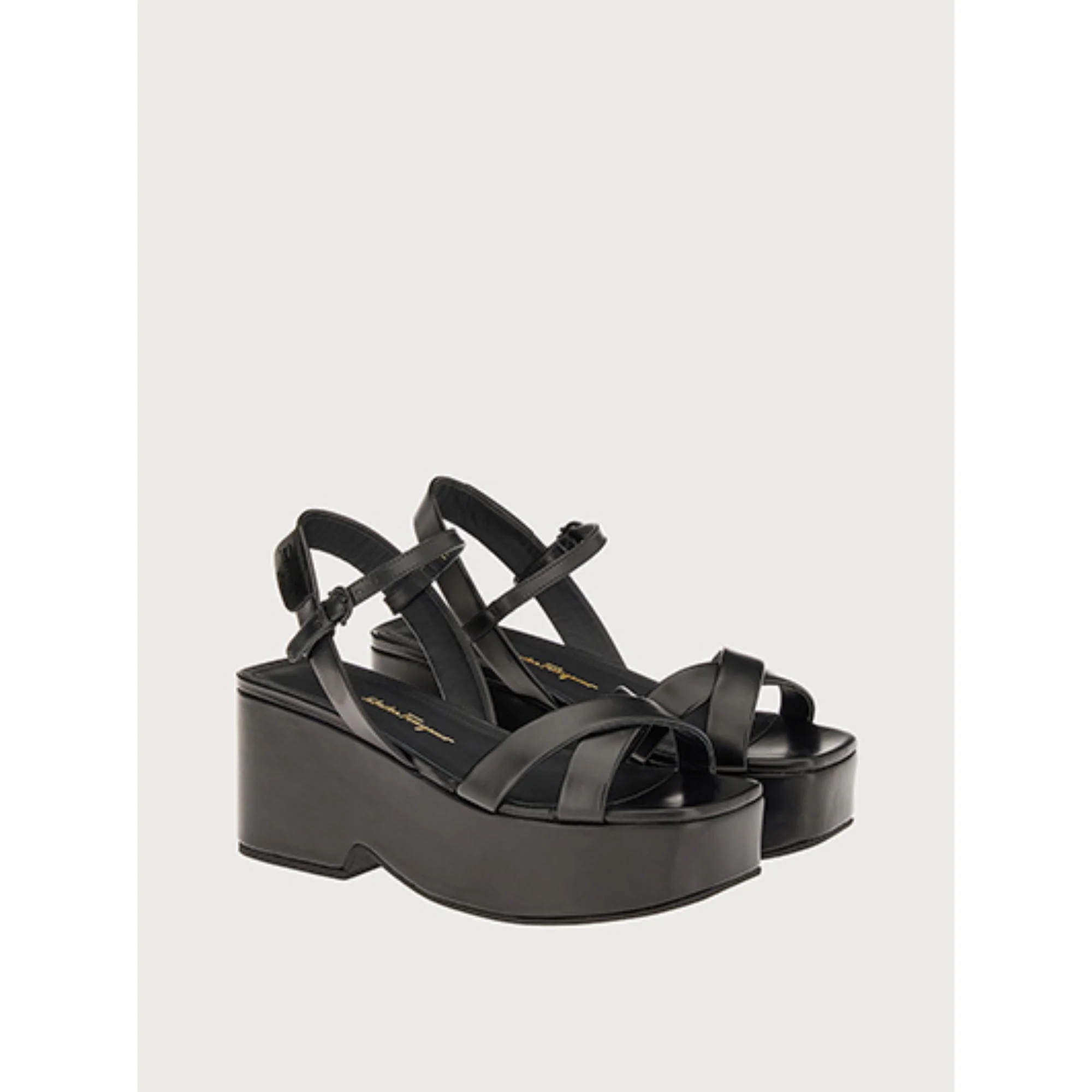 Platform Sandals - Black - Image 3