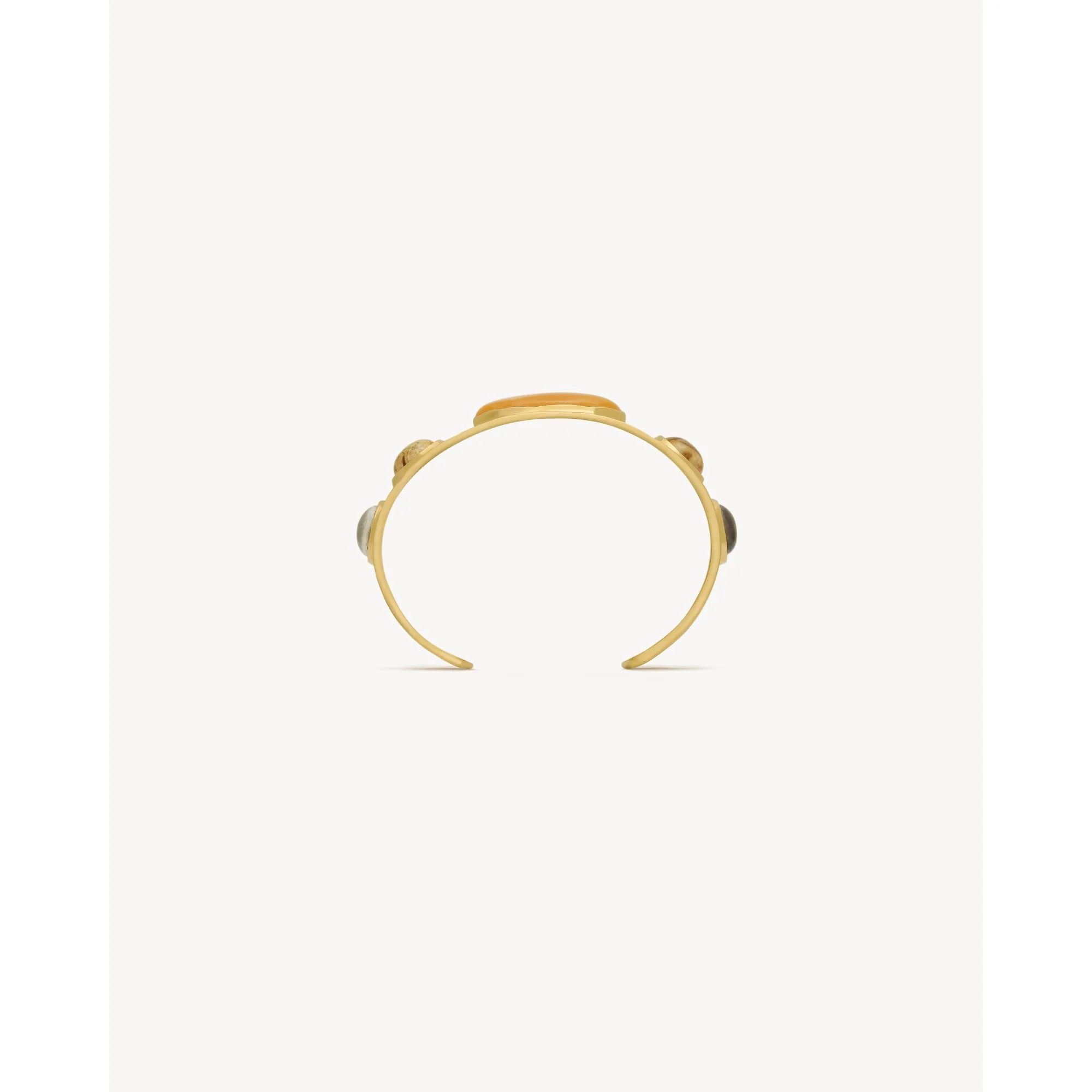 5 Arty Stone Cuff - Dore/Gris/Marron/Ora - Image 2
