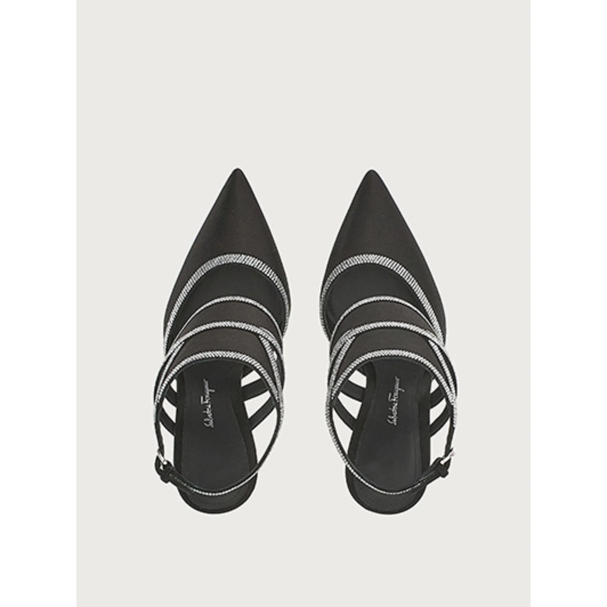 Slingback with Crystals - Black - Image 2
