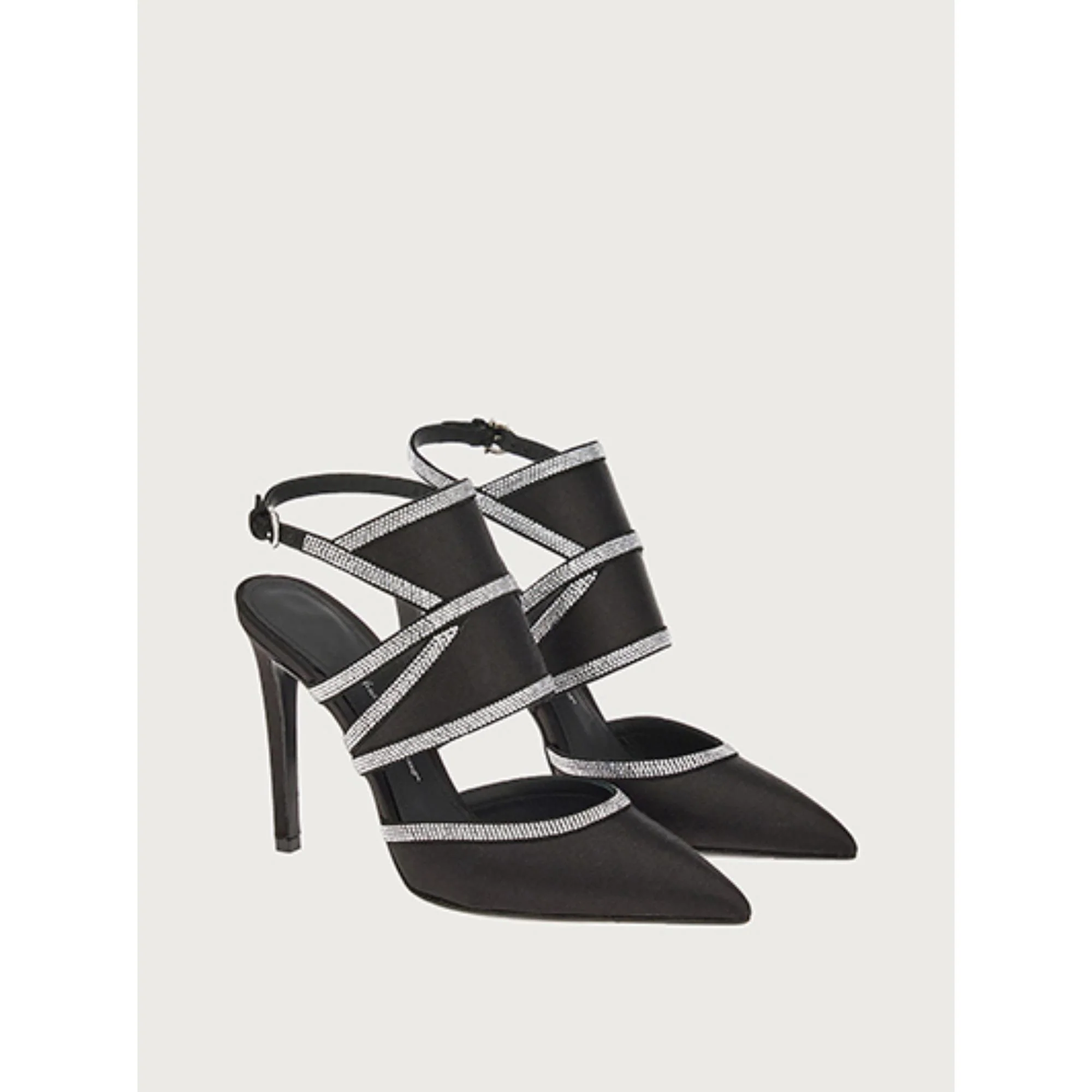 Slingback with Crystals - Black - Image 3