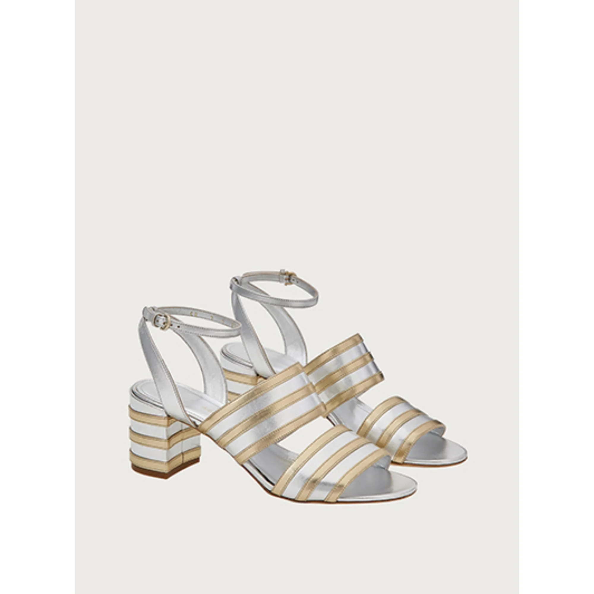 Dual Color Sandals - Silver/Mekong Gold - Image 2