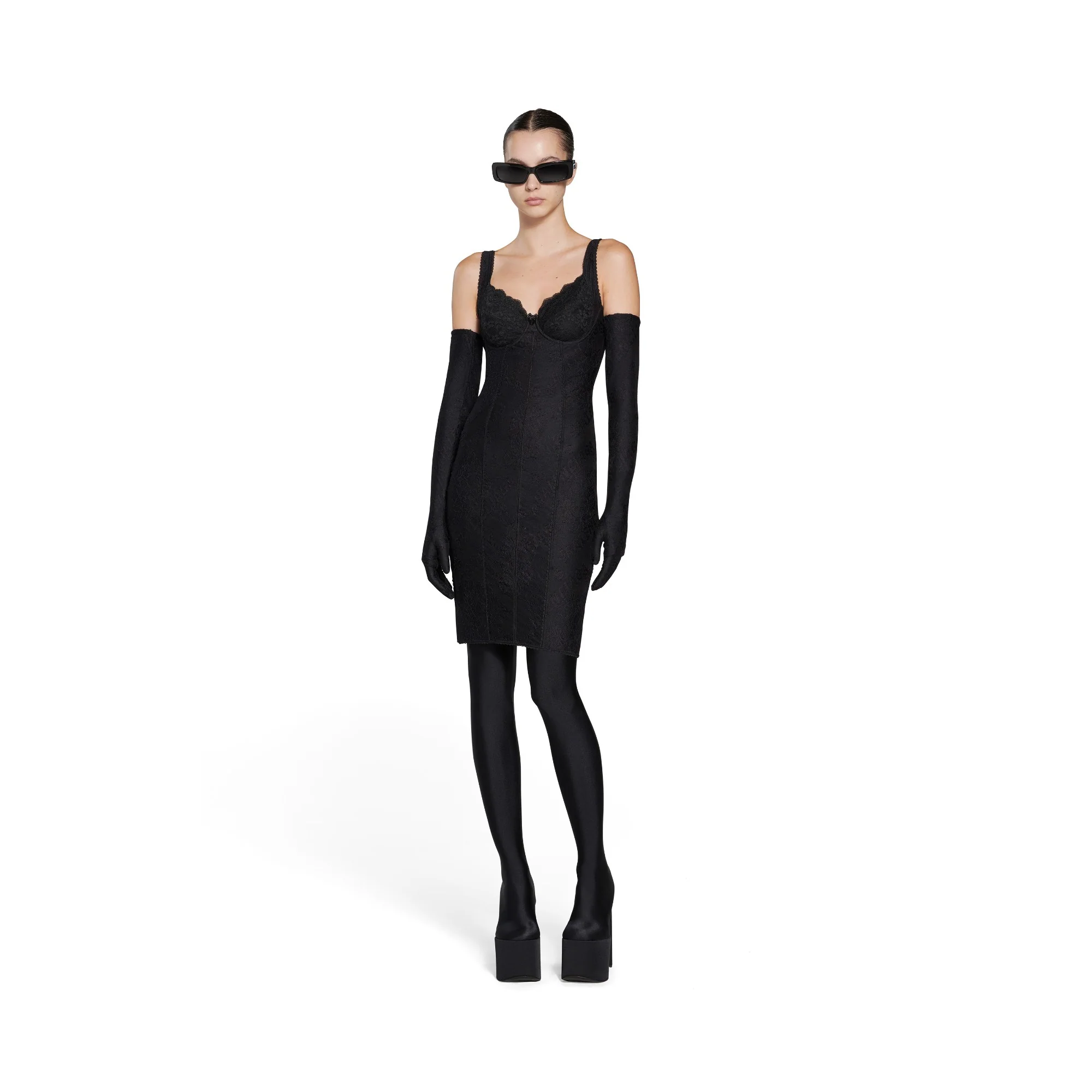 Lingerie Dress - Black - Image 4