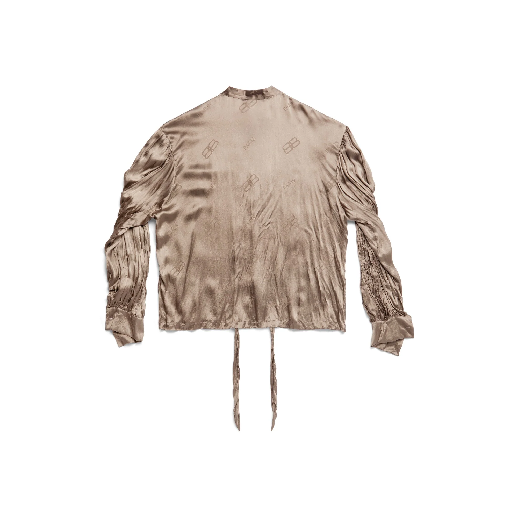 Oversized Blouse - Dark Beige - Image 2