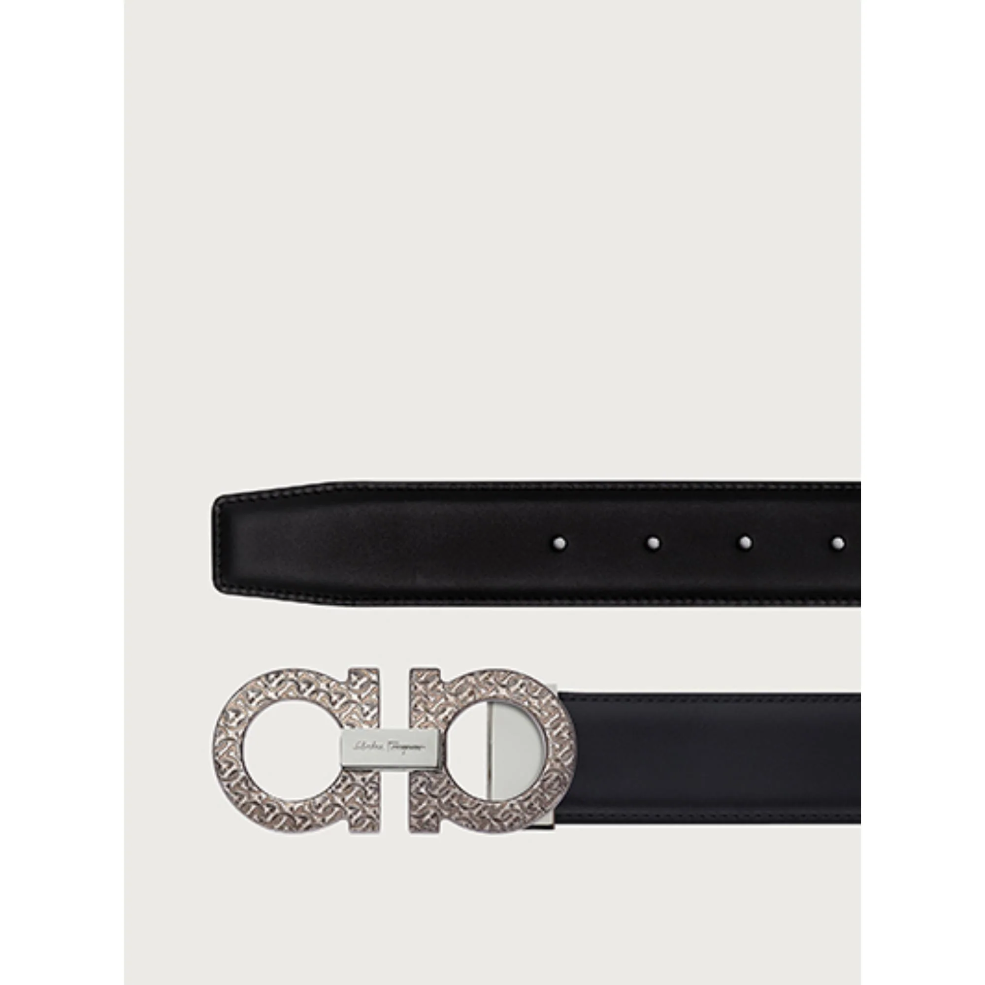 Interchangeable Gancini Switch Buckle - Antique Palladium - Image 3