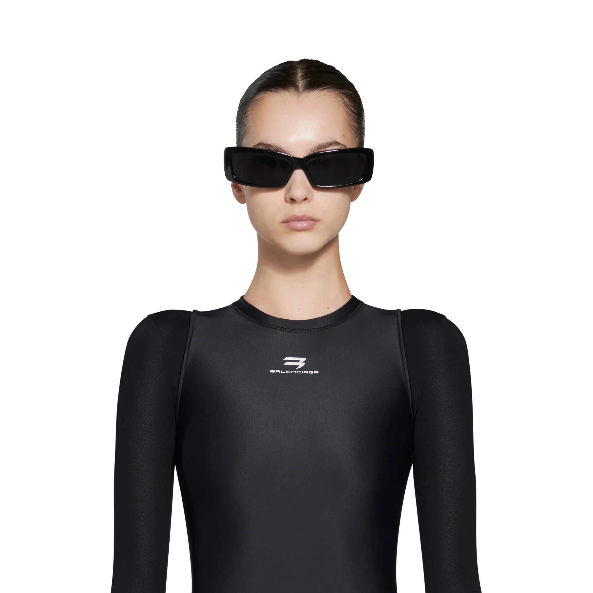 Racing Swimsuit - Black/White - Image 3