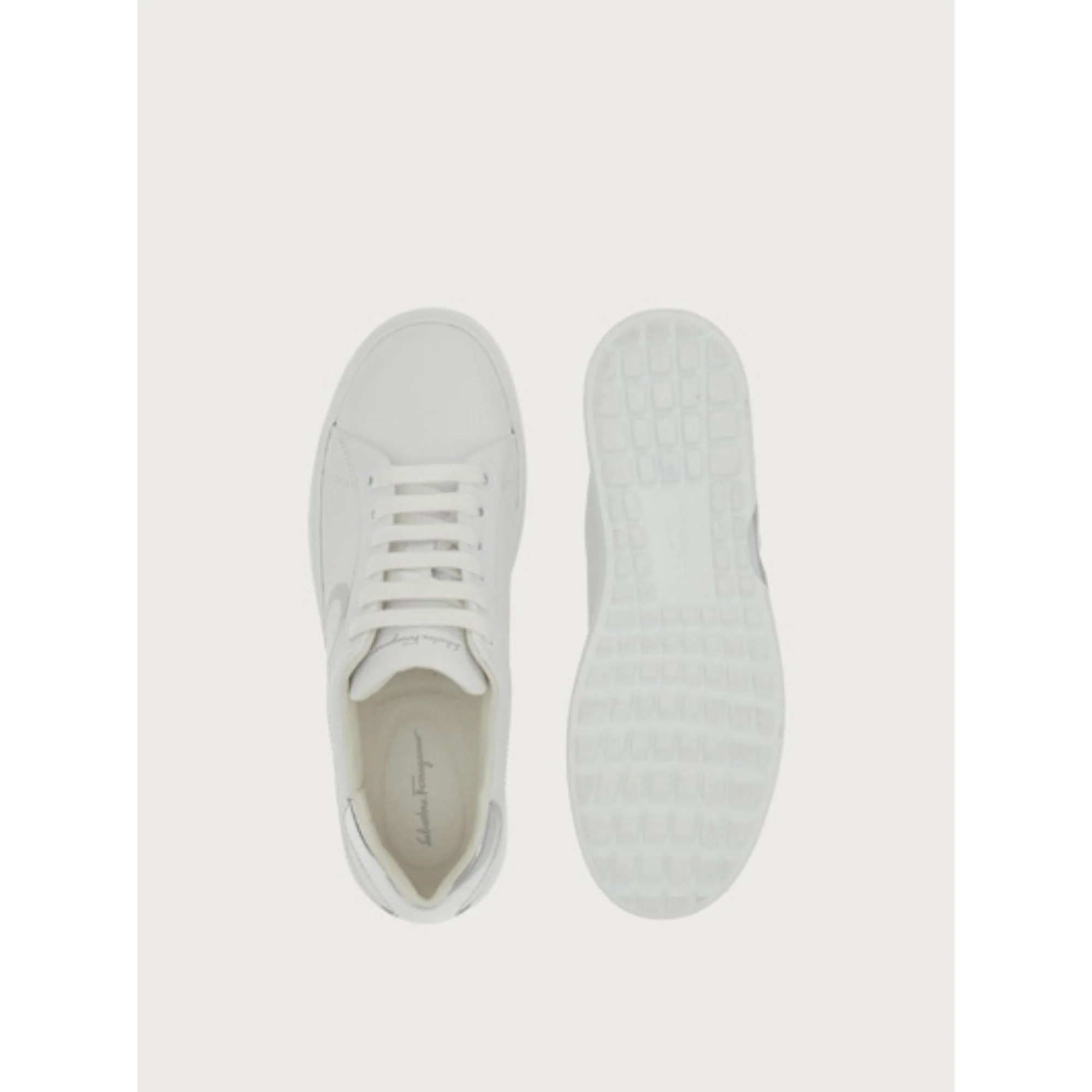 Gancini Sneakers - White/Silver - Image 3