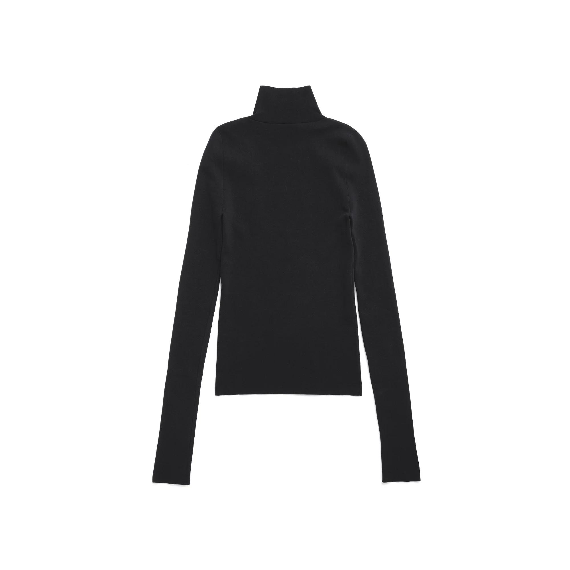 Tight Turtleneck Sweater - Black - Image 2