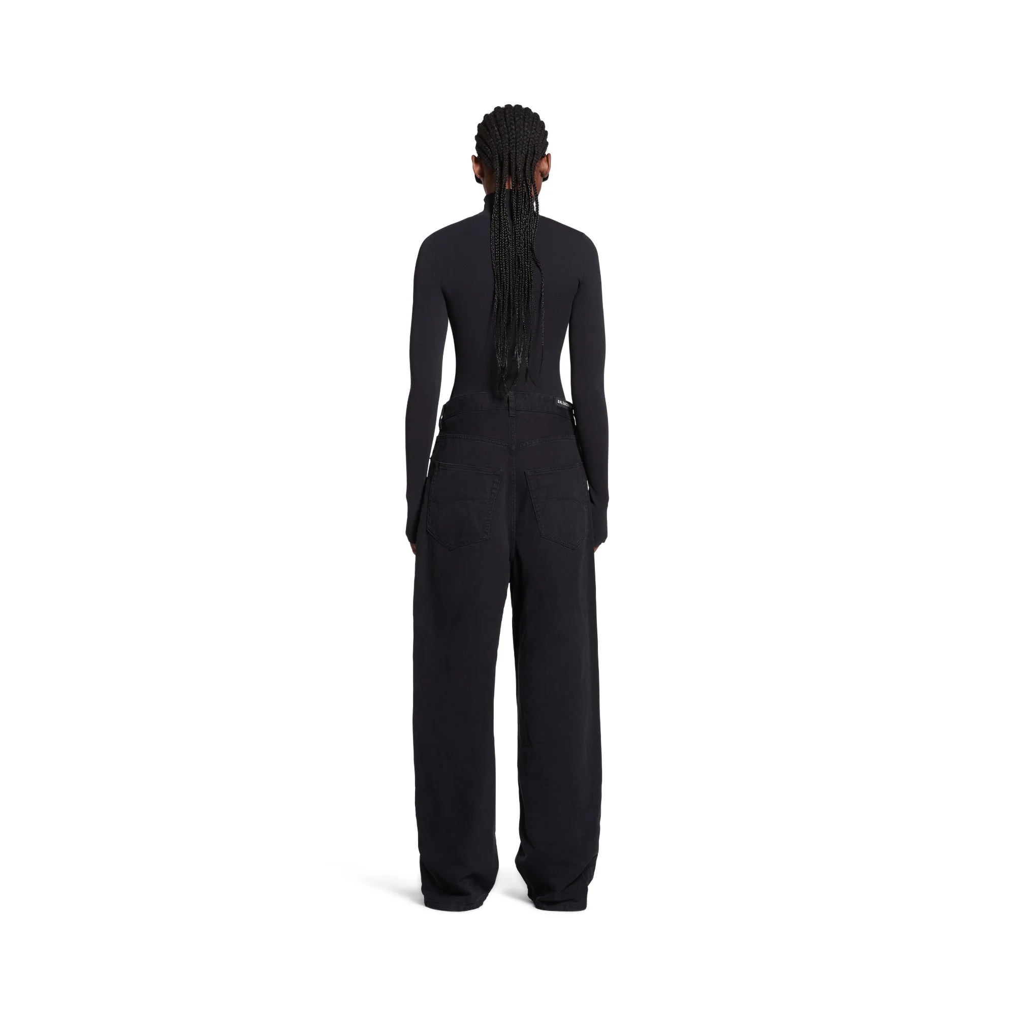 Tight Turtleneck Sweater - Black - Image 4