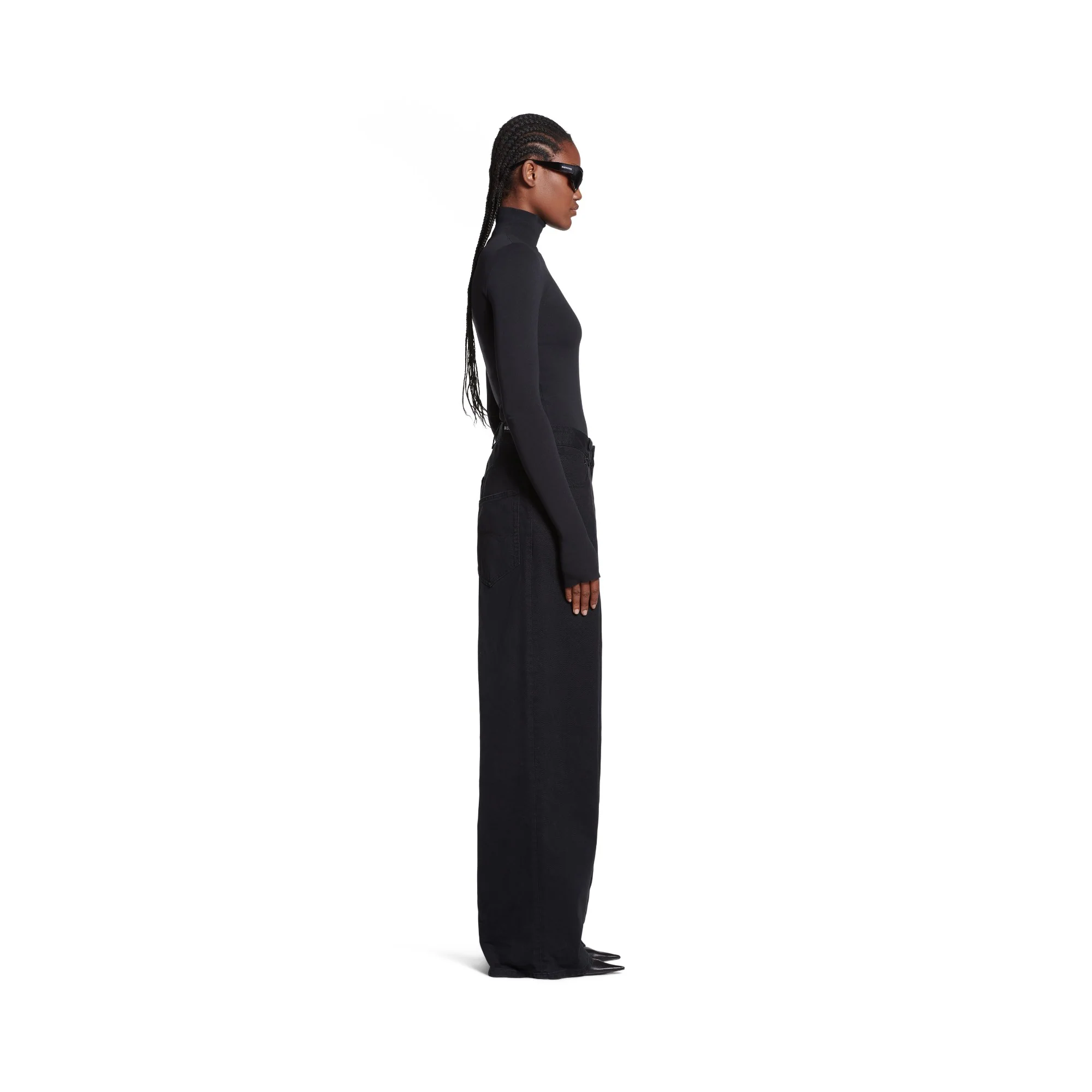 Tight Turtleneck Sweater - Black - Image 5